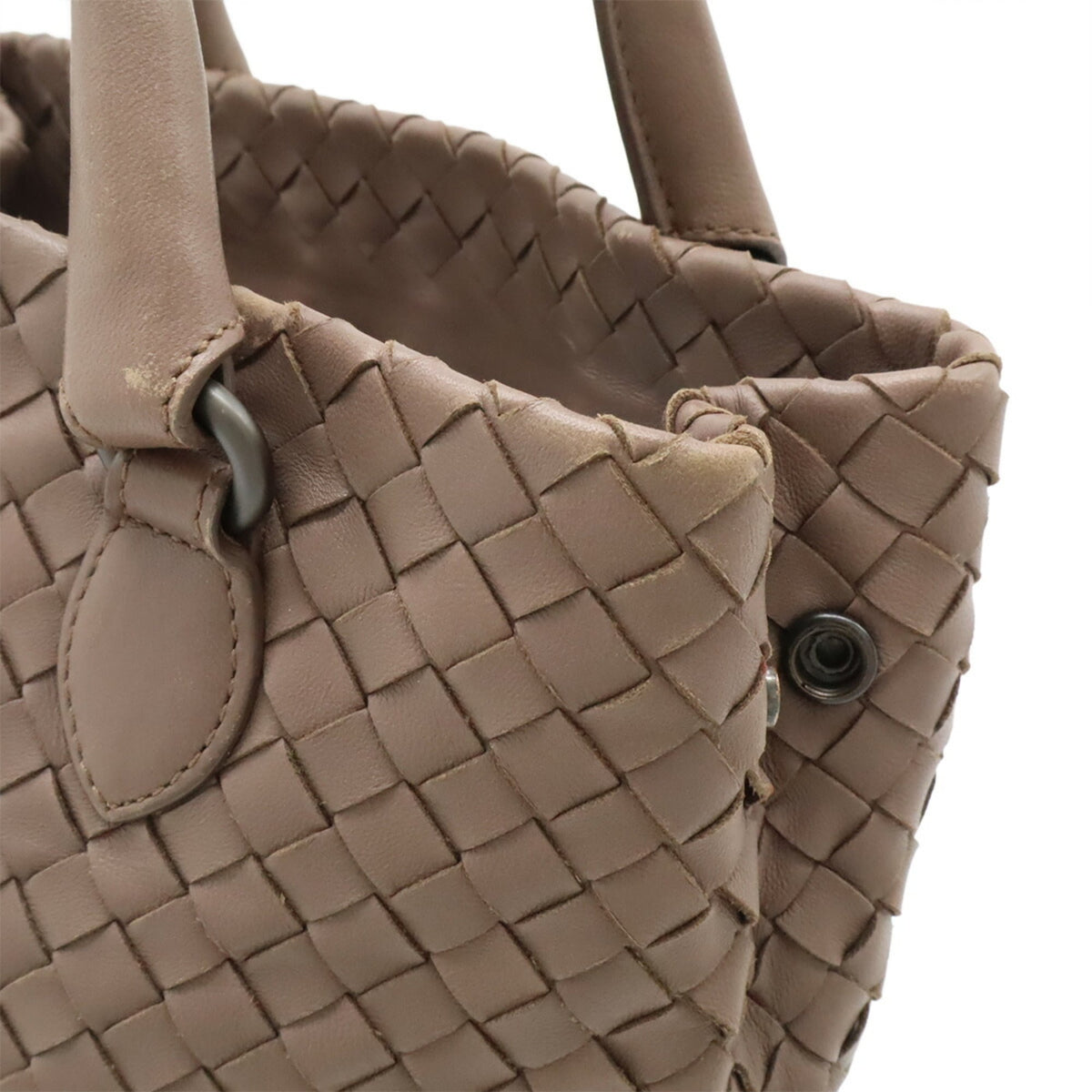 Bottega Veneta Pink Leather Handbag Tote Bag (Pre-Owned)