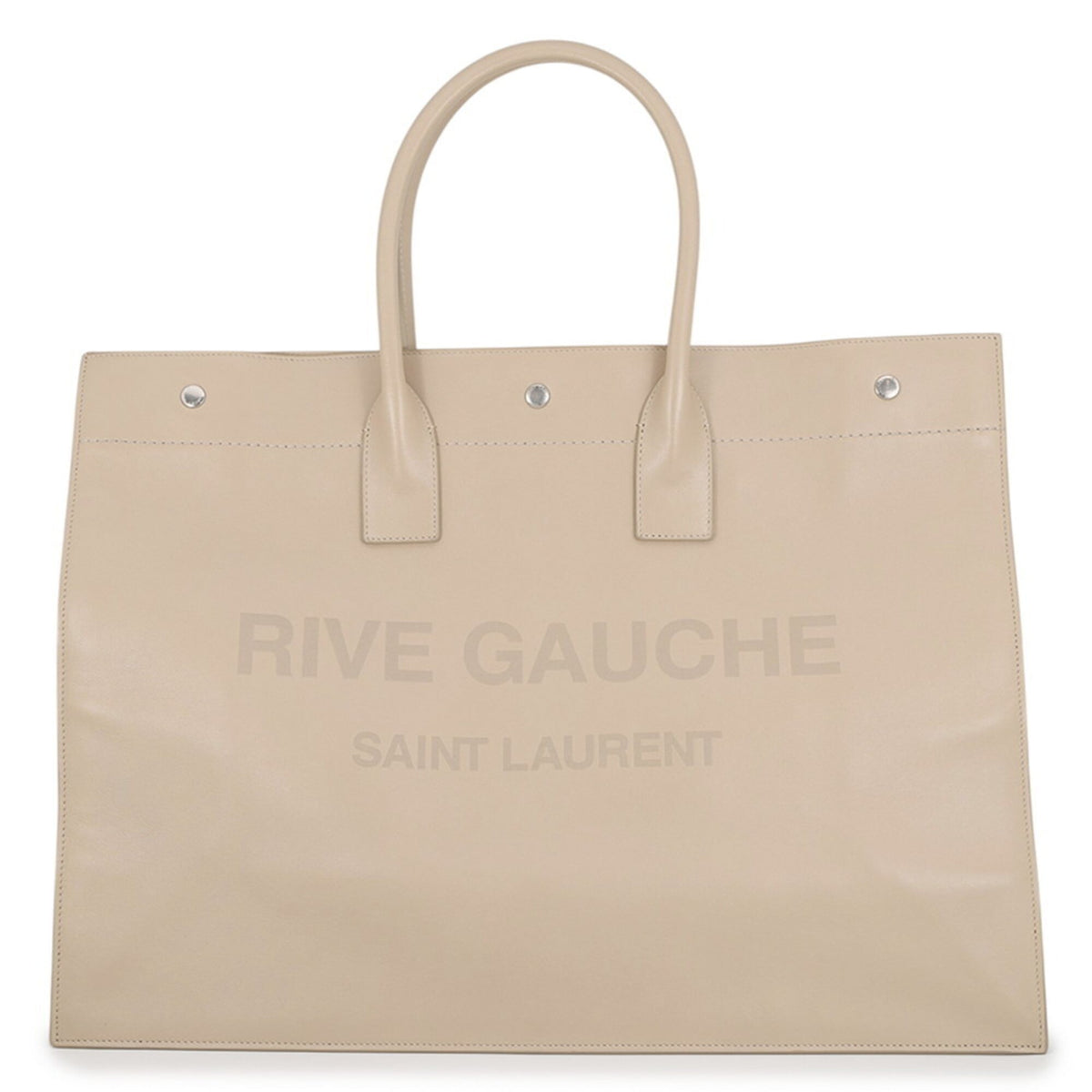 Saint Laurent Beige Leather Handbag Tote Bag (Pre-Owned)