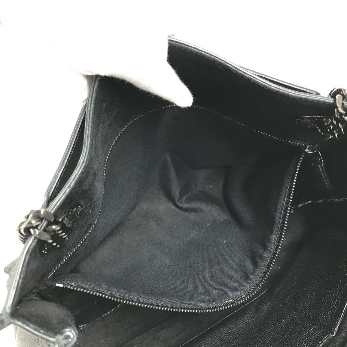 Bvlgari Black Leather Shoulder Bag Tote Bag (Pre-Owned)