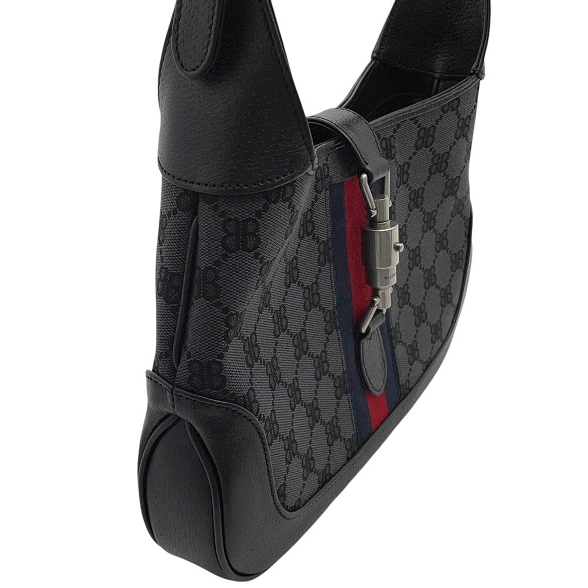 Balenciaga Black Canvas Handbag Shoulder Bag (Pre-Owned)