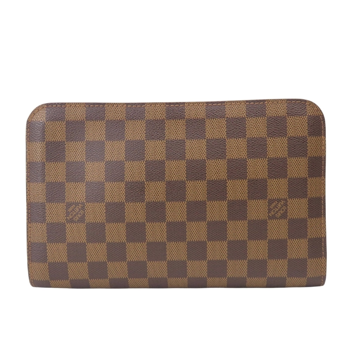 Louis Vuitton Damier Brown Damier Canvas Ebene Damier Canvas Clutch Bag (Pre-Owned)