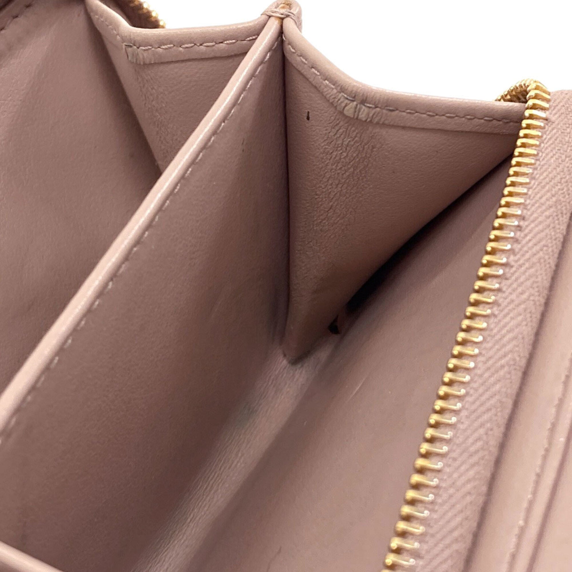 Miu Miu Pink Leather Wallet (Bi-Fold) (Pre-Owned)