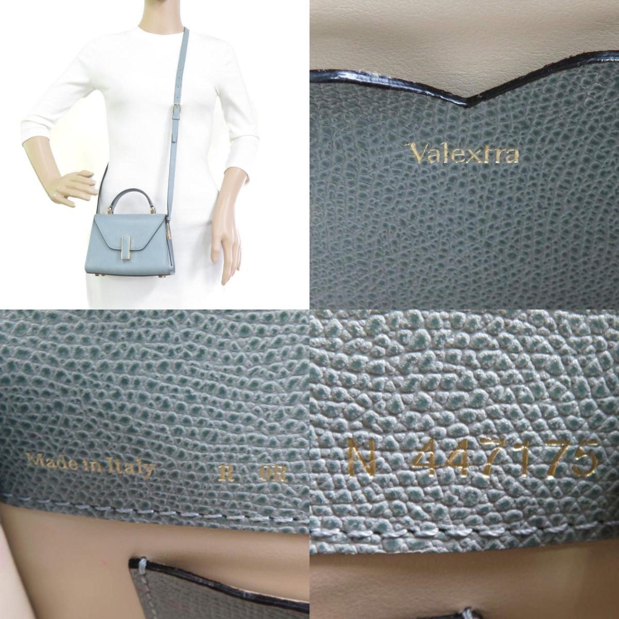 Valextra Blue Leather Shoulder Bag (Pre-Owned)