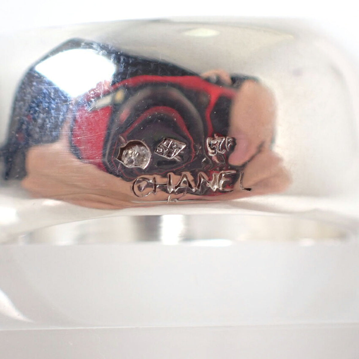 Chanel Sterling Silver 925 Band Ring (Pre-Owned)