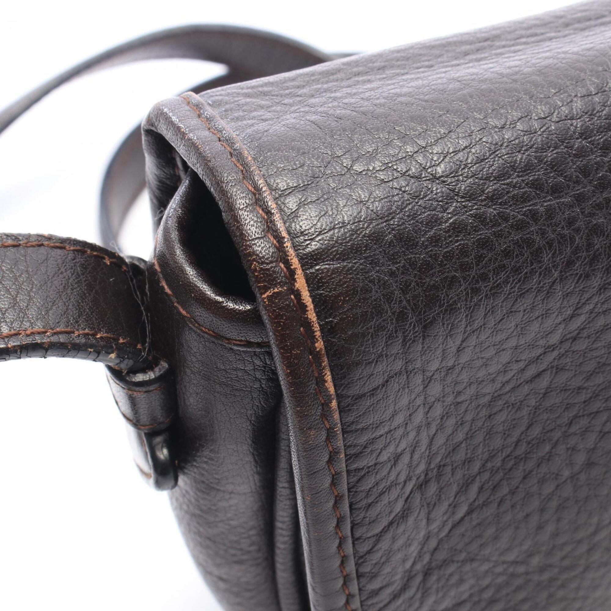 Loewe Brown Leather Handbag Shoulder Bag (Pre-Owned)