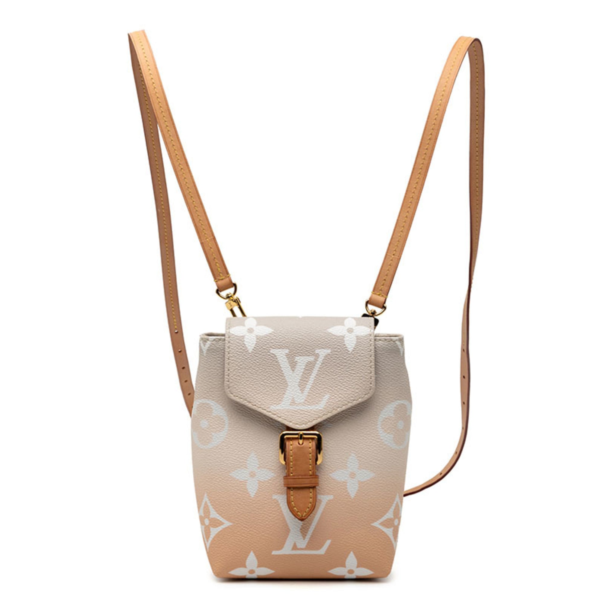 Louis Vuitton Gray Pink Pvc Leather Backpack (Pre-Owned)