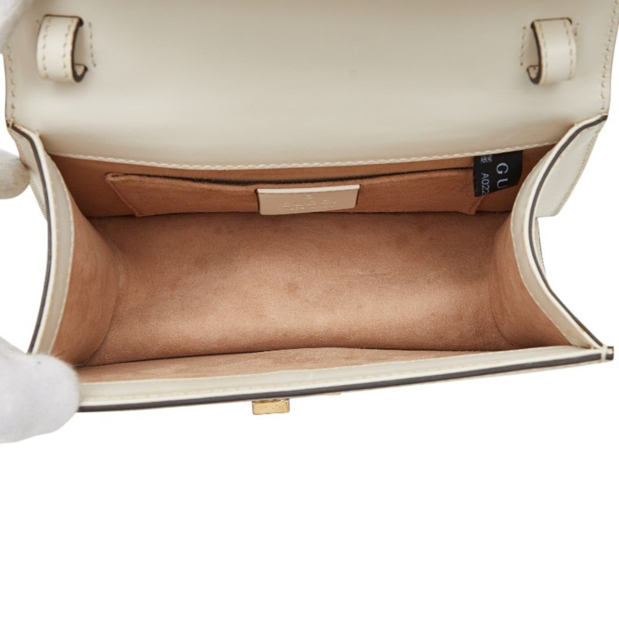 Gucci White Leather Handbag Shoulder Bag (Pre-Owned)