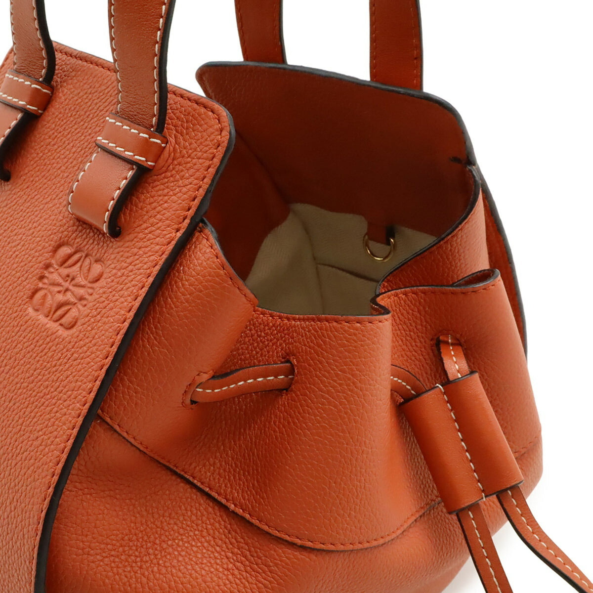 Loewe Hammock Orange Leather Handbag Shoulder Bag (Pre-Owned)