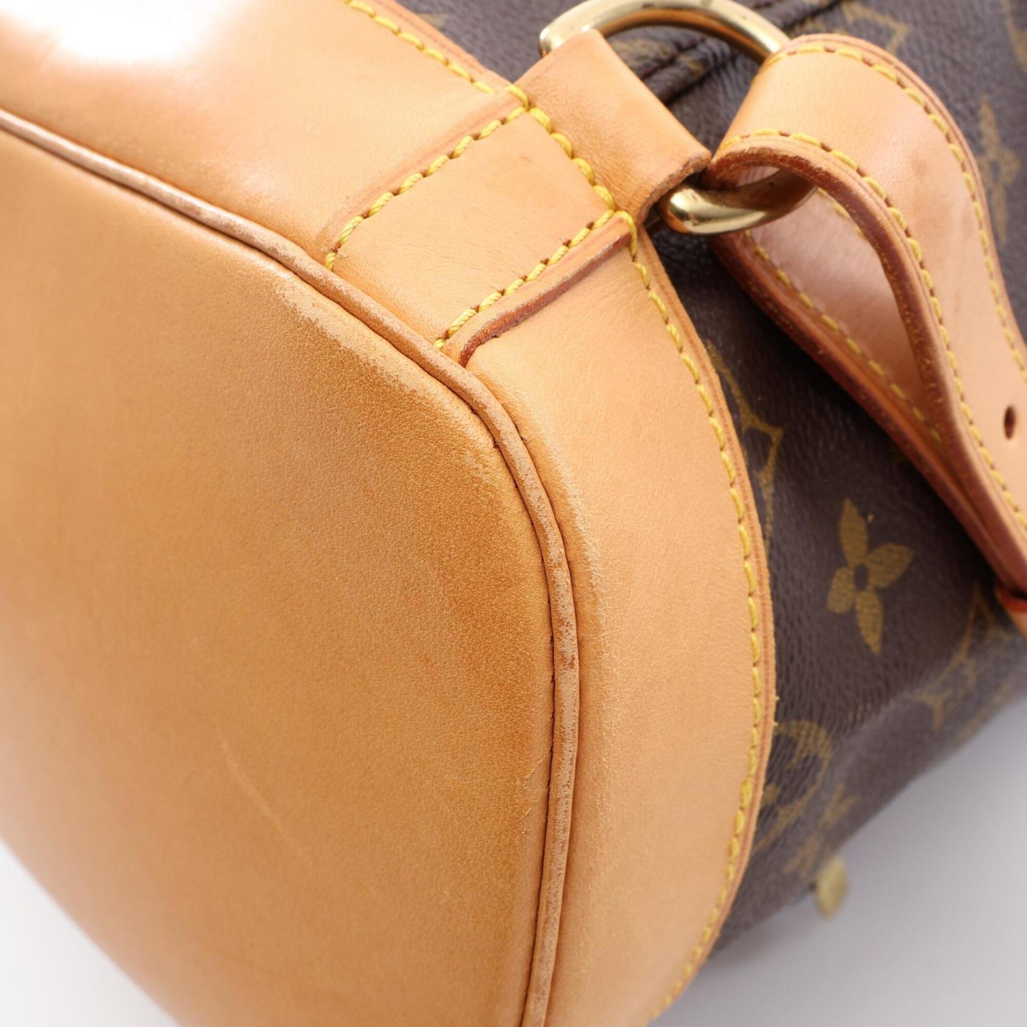 Louis Vuitton Brown Monogram Coated Canvas Leather Backpack (Pre-Owned)