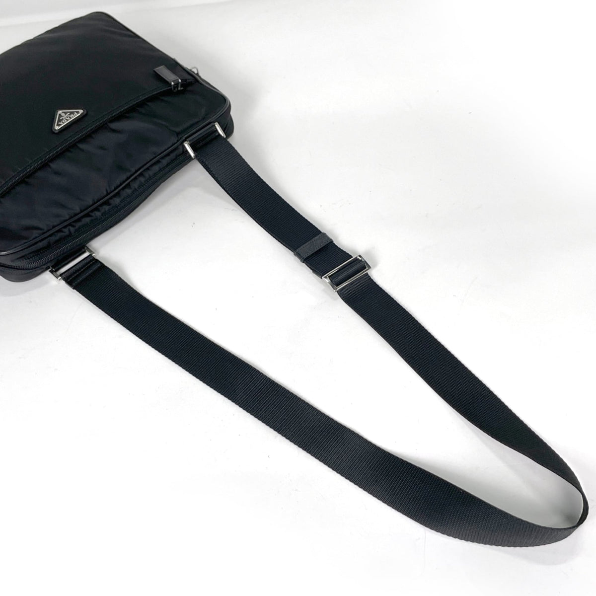 Prada Black Nylon Leather Shoulder Bag (Pre-Owned)
