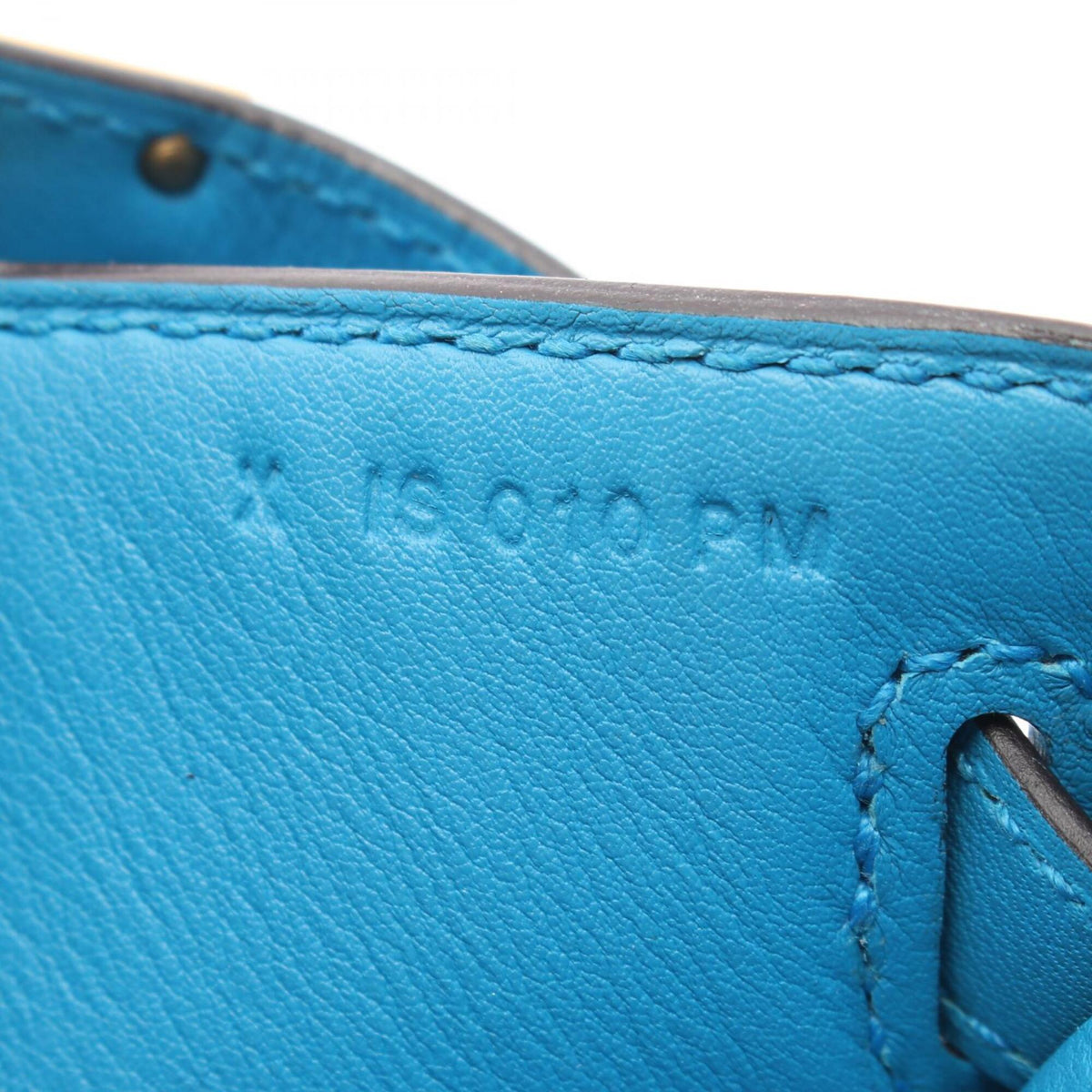 Hermes Blue Swift Leather Handbag Pochette (Pre-Owned)