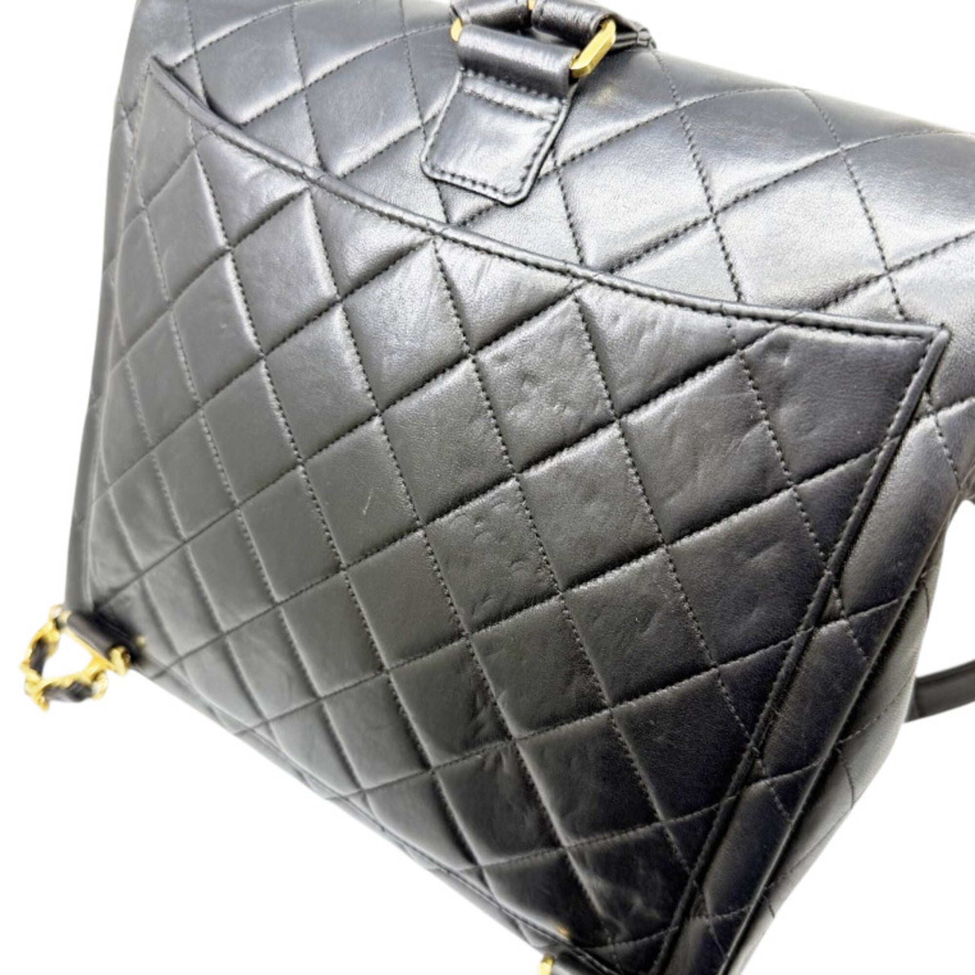 Chanel Black Leather Backpack (Pre-Owned)