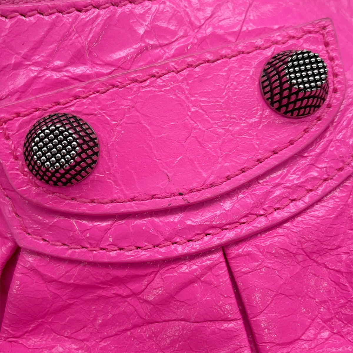 Balenciaga Pink Leather Handbag Pouch Shoulder Bag (Pre-Owned)