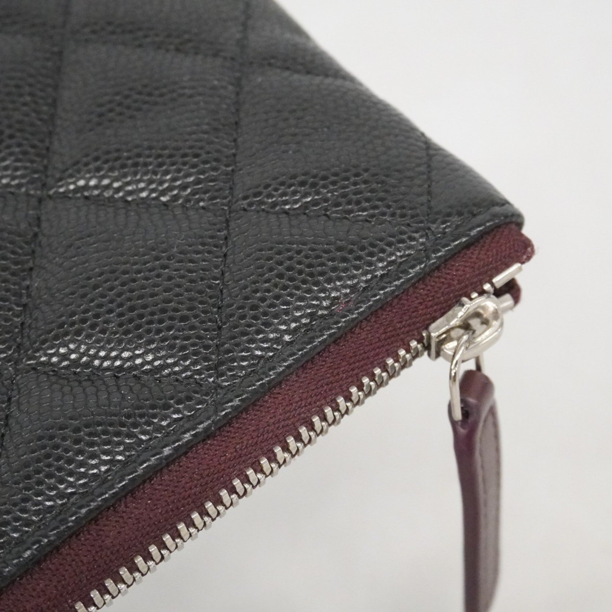 Chanel Black Grained Calfskin Pouch (Pre-Owned)