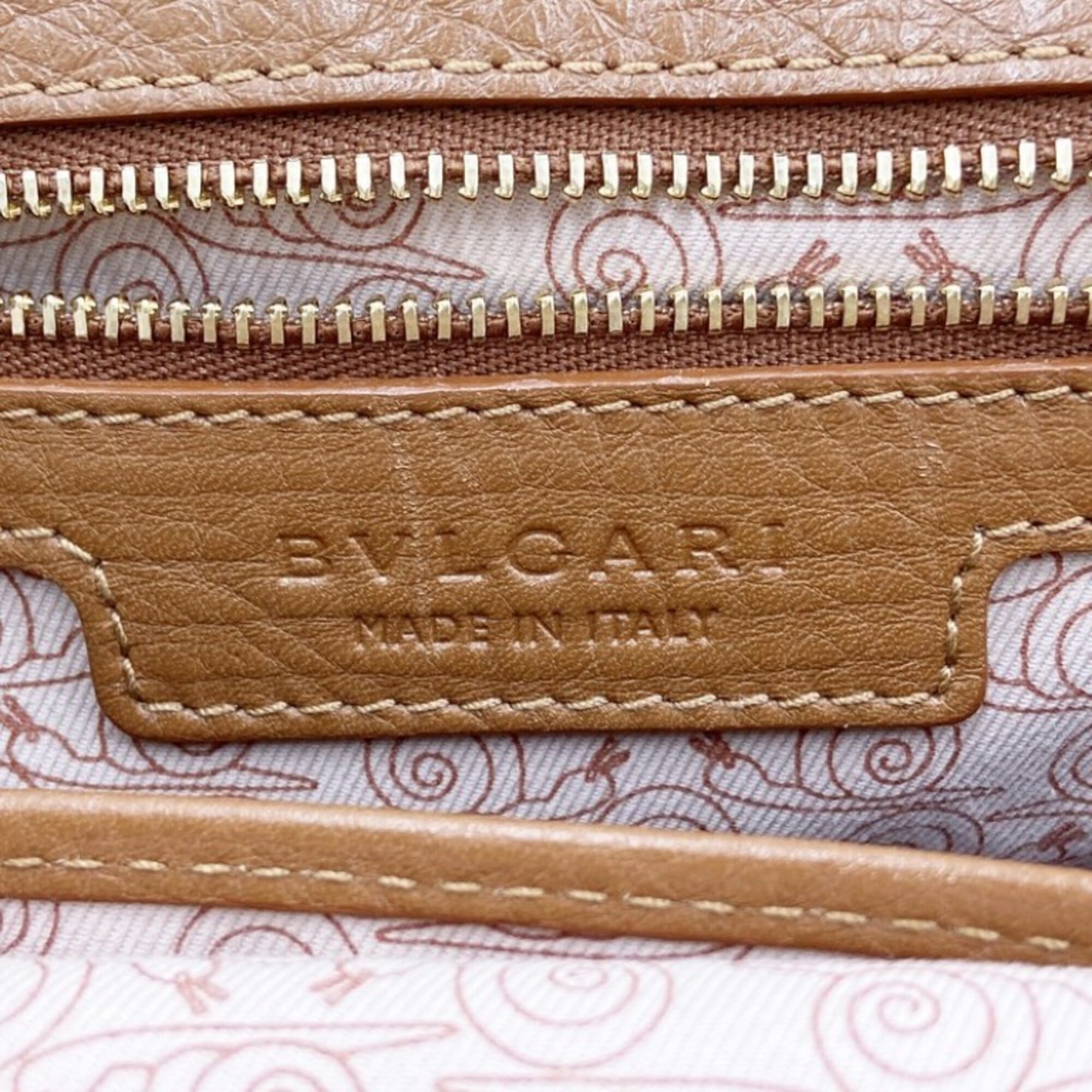 Bvlgari Beige Leather Handbag (Pre-Owned)