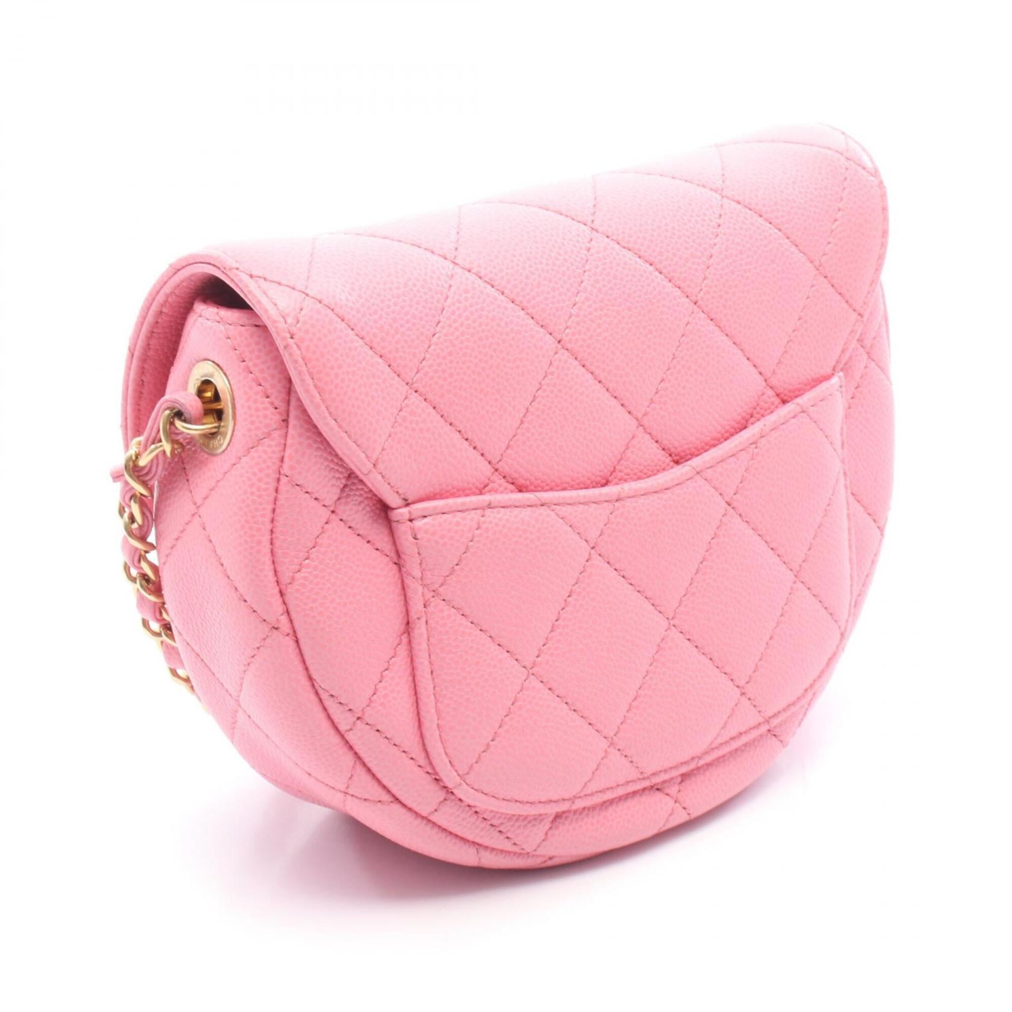 Chanel Pink Grained Calfskin Handbag Shoulder Bag (Pre-Owned)