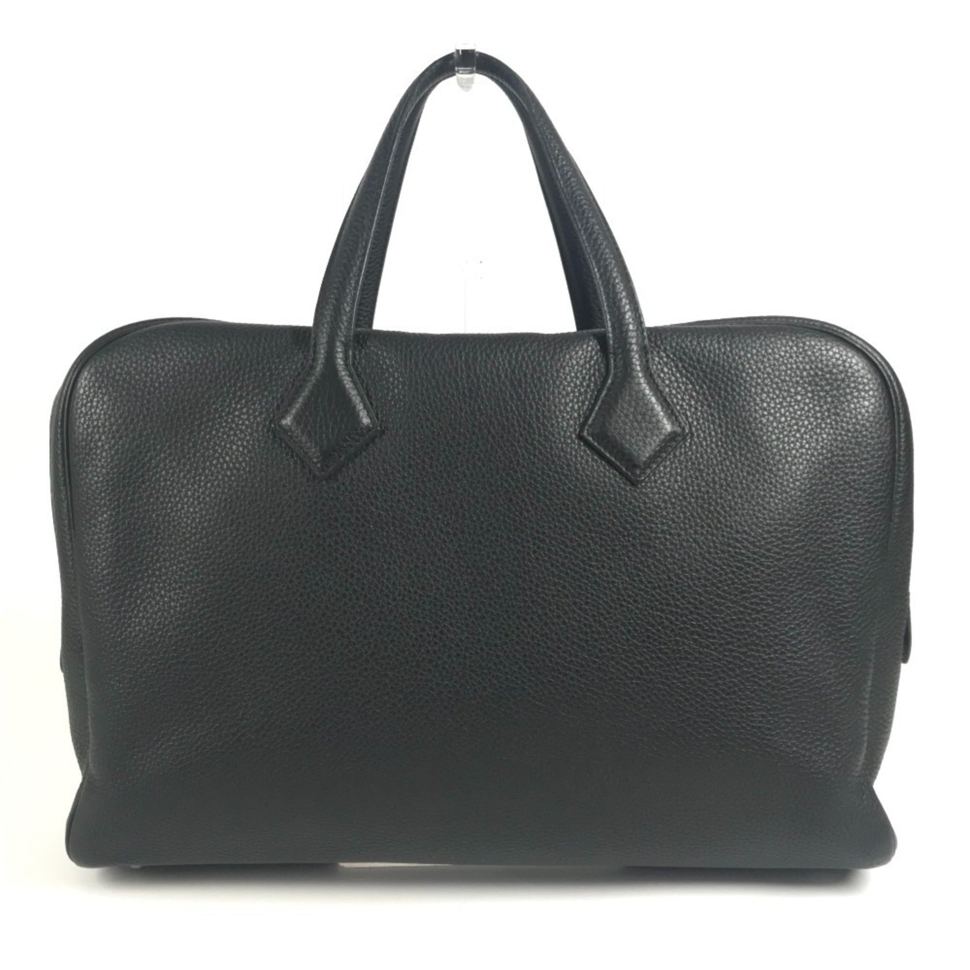 Hermes Black Taurillon Clemence Leather Handbag Tote Bag (Pre-Owned)
