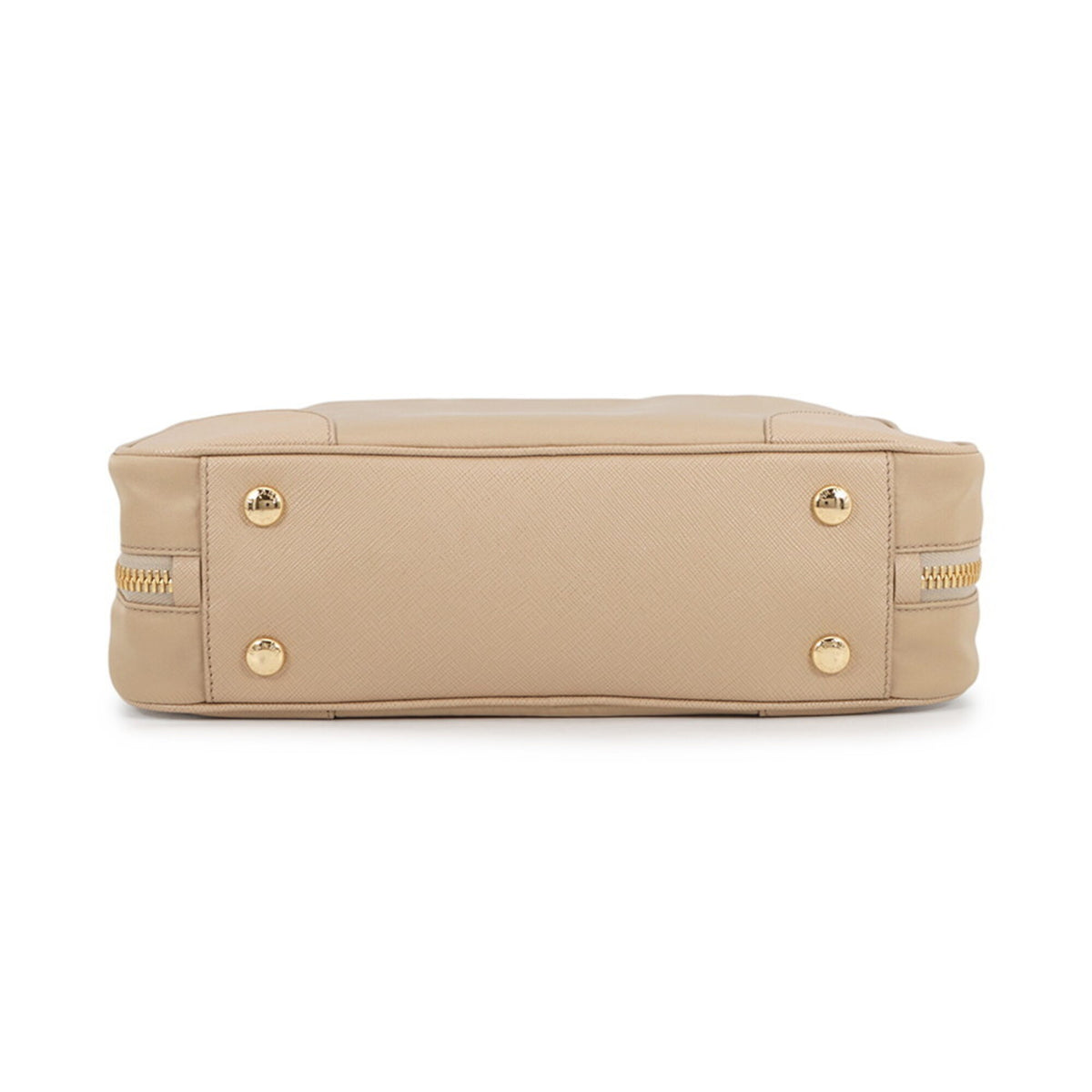 Prada Beige Nylon Leather Handbag Shoulder Bag (Pre-Owned)