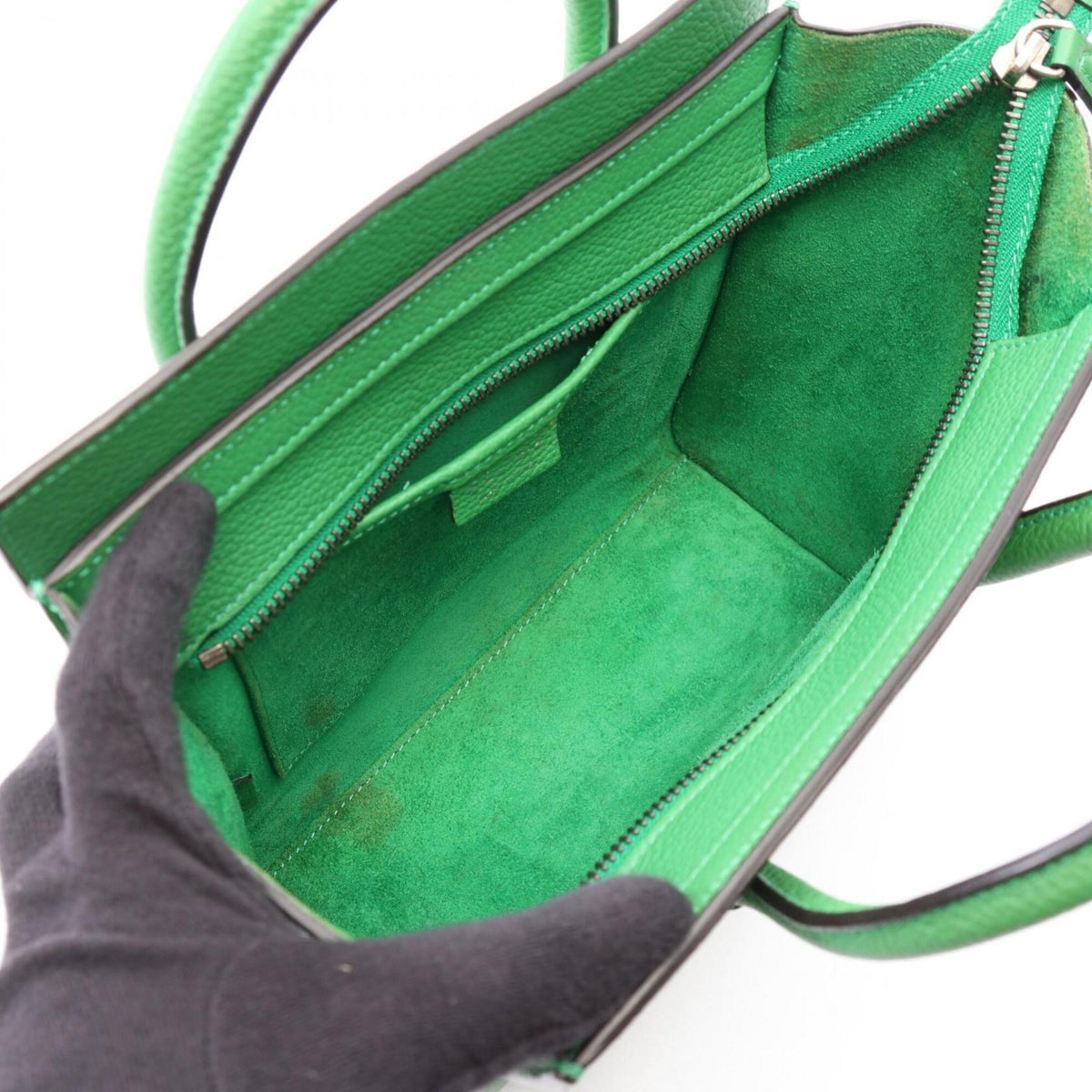 Celine Green Leather Handbag (Pre-Owned)