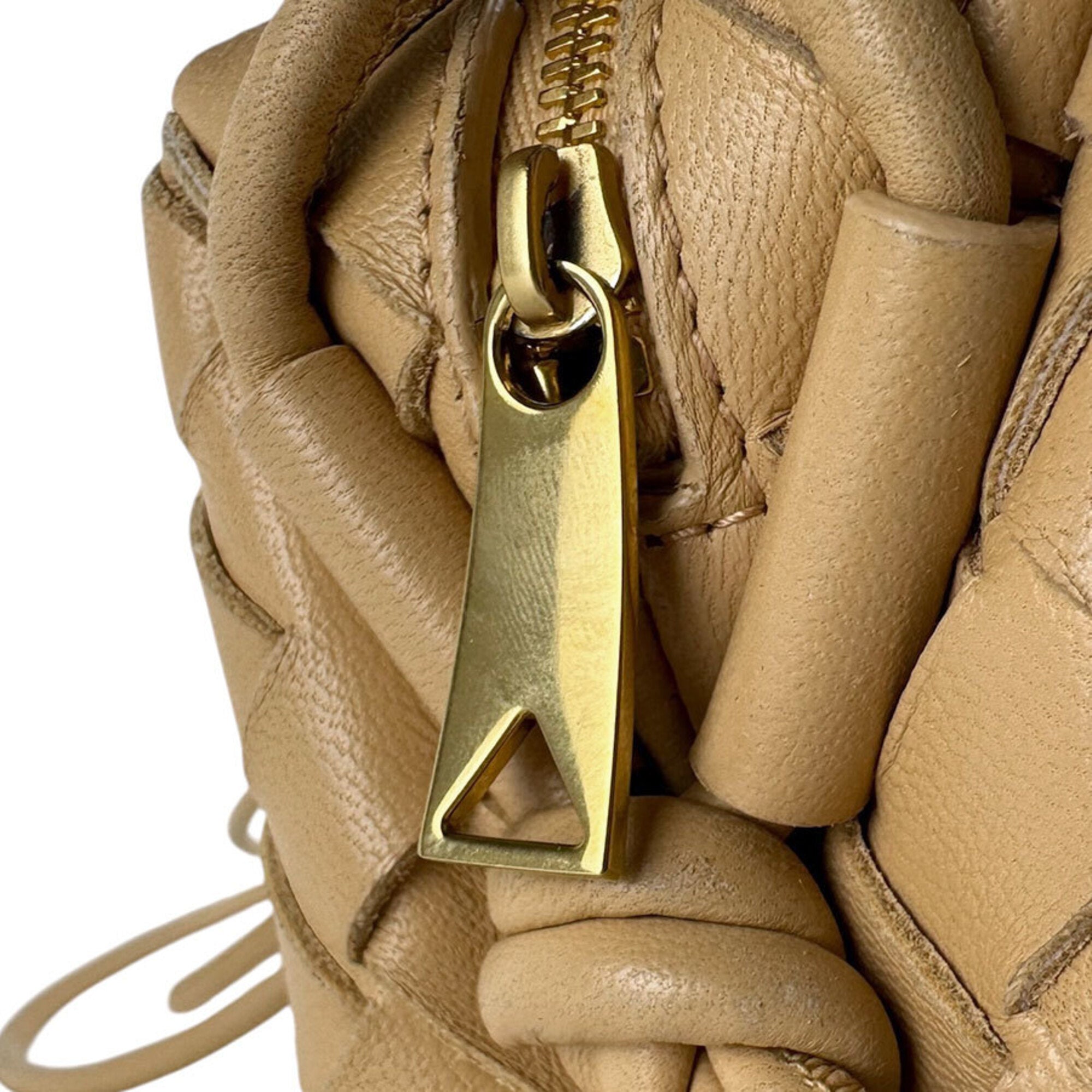 Bottega Veneta Beige Leather Shoulder Bag (Pre-Owned)