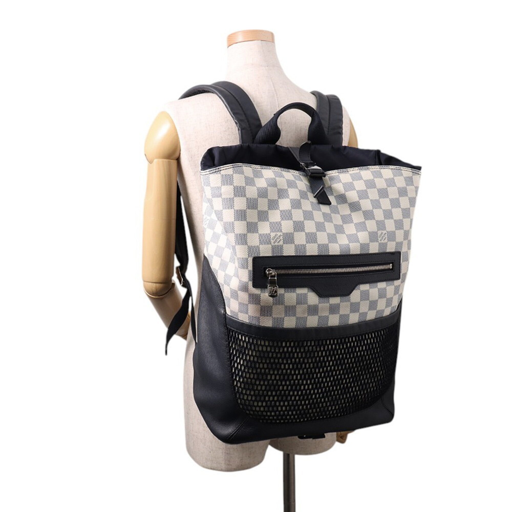 Louis Vuitton Damier Damier Canvas Navy White Backpack (Pre-Owned)