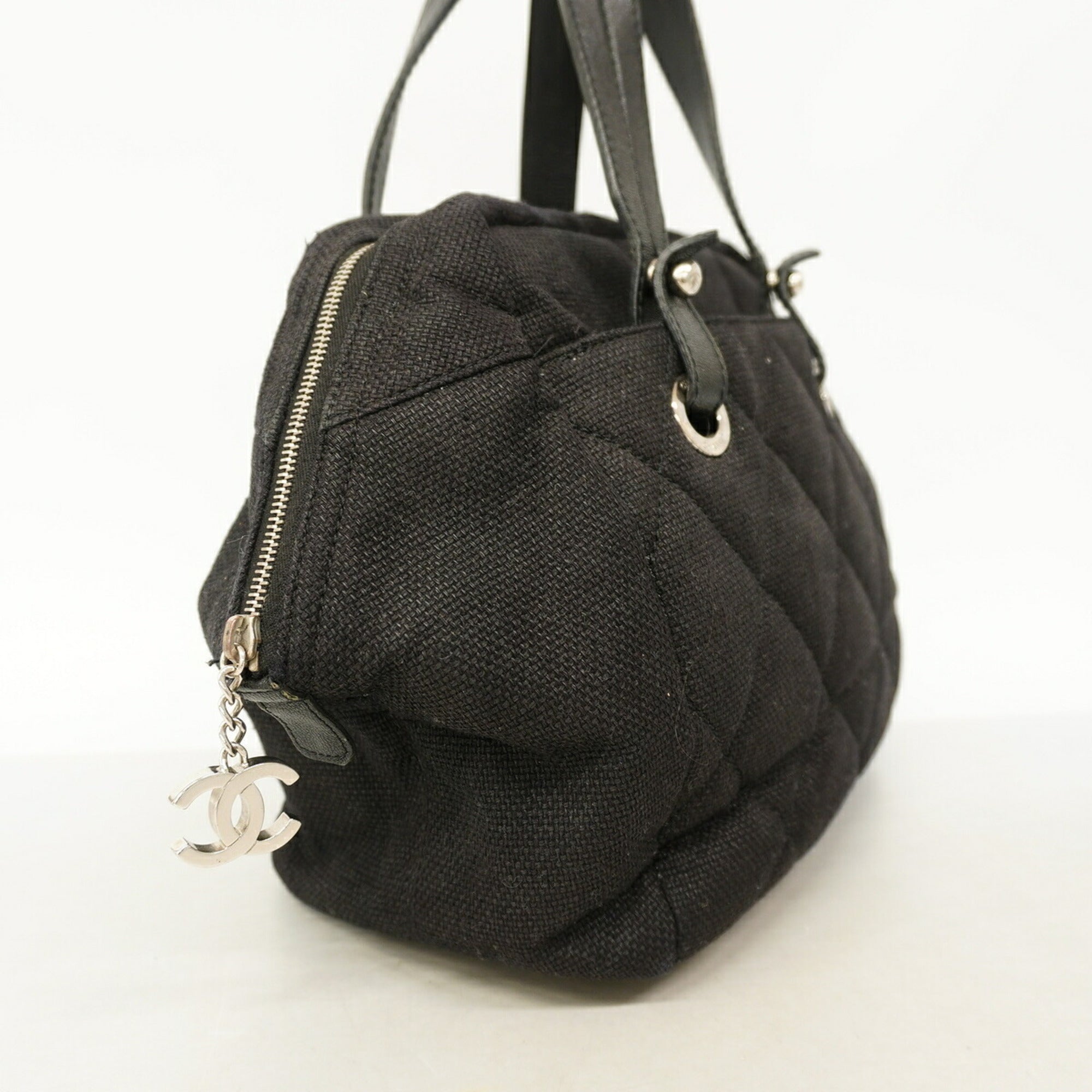 Chanel Black Tweed Tote Bag (Pre-Owned)