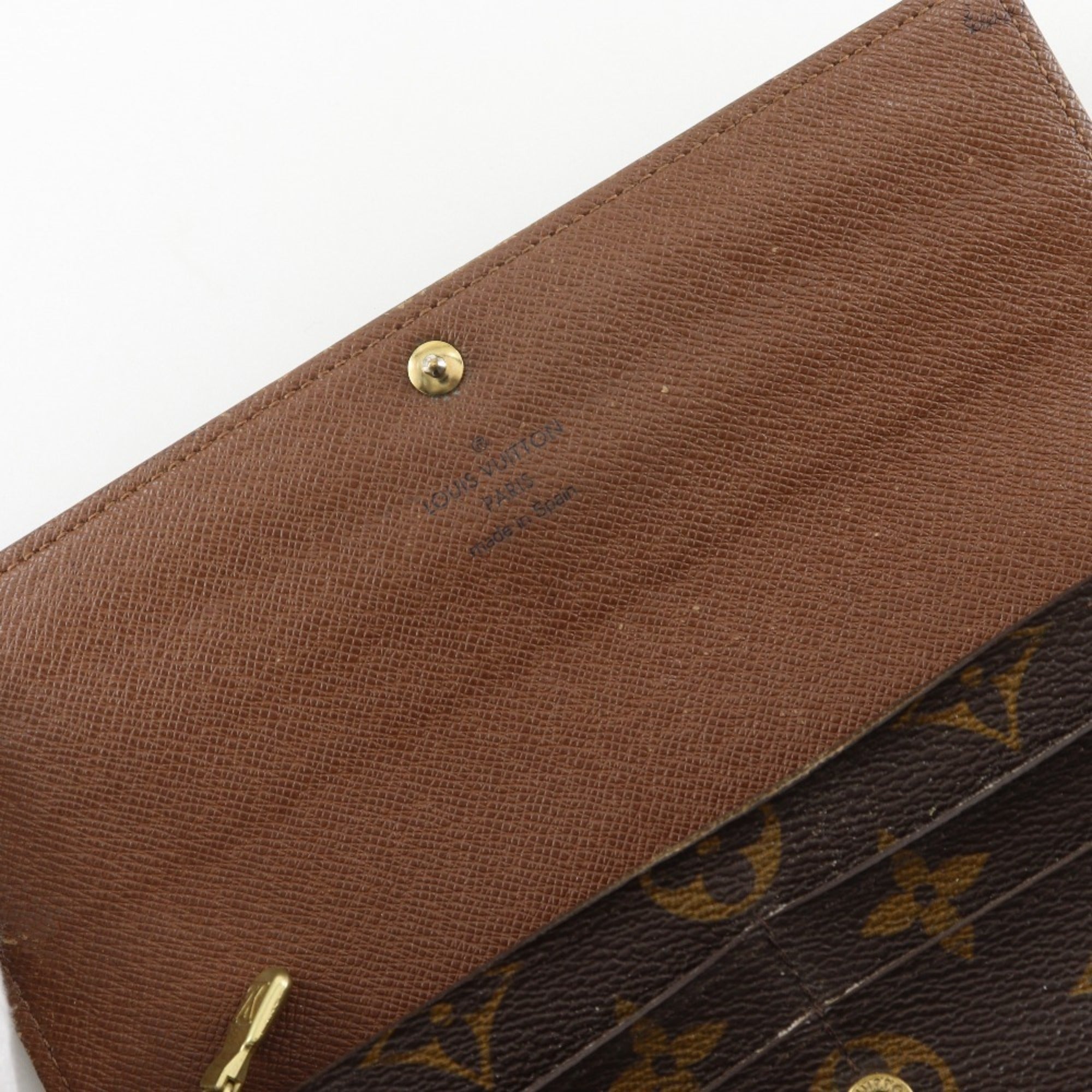 Louis Vuitton Brown Monogram Canvas Long Wallet (Bi-Fold) (Pre-Owned)