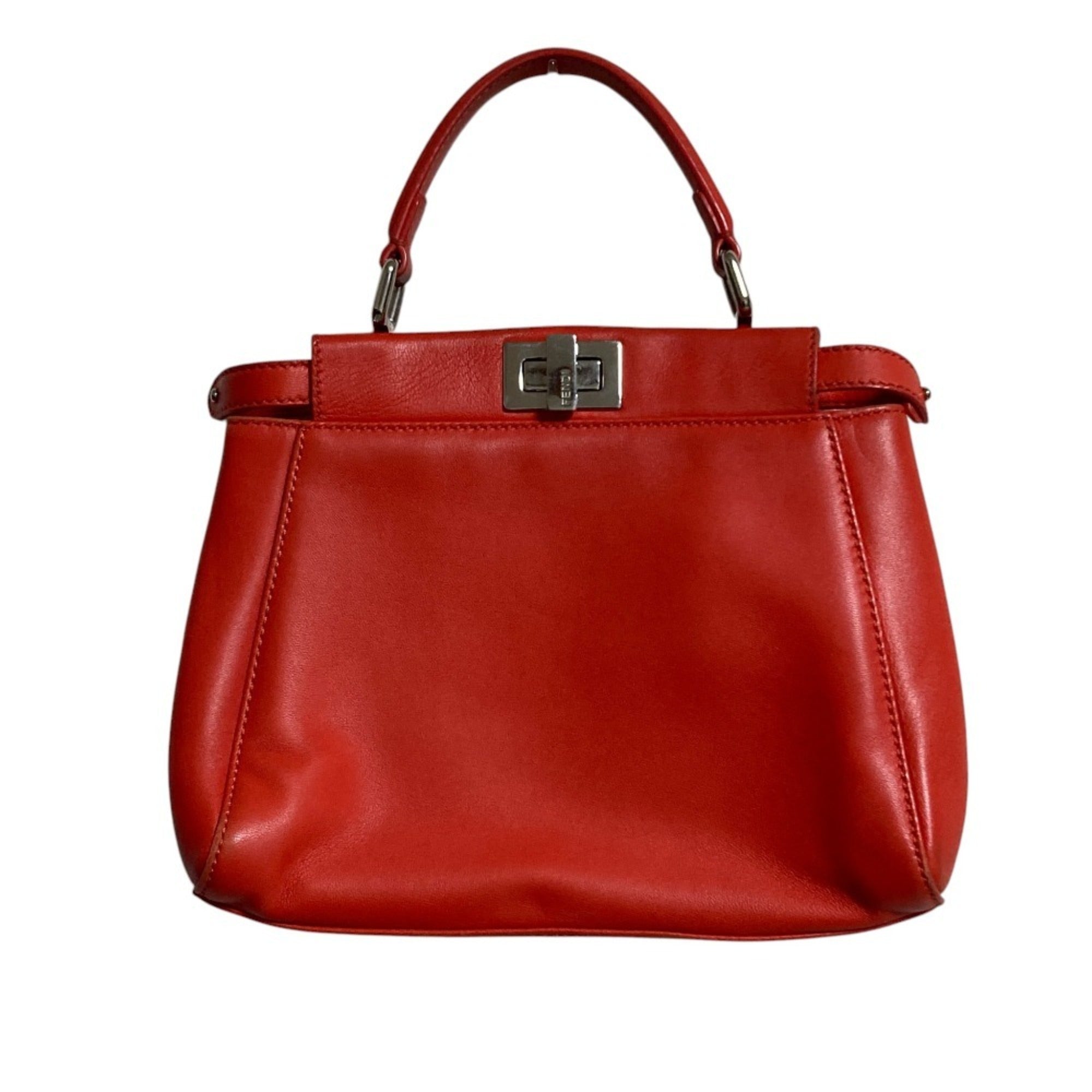 Fendi Orange Leather Handbag (Pre-Owned)