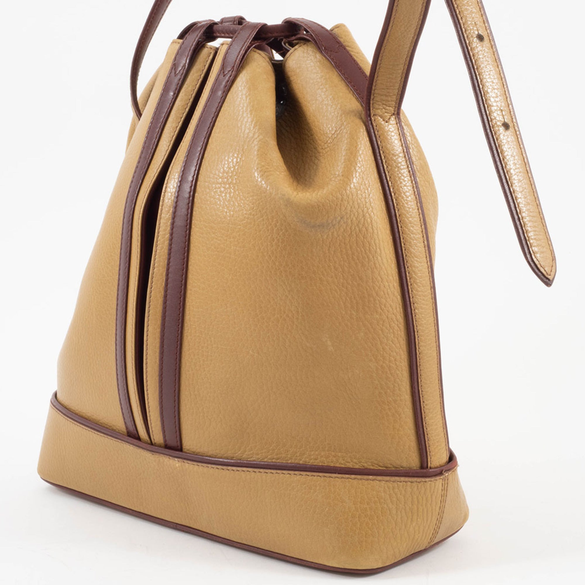 Cartier Must Bordeaux Mustard Leather Shoulder Bag (Pre-Owned)