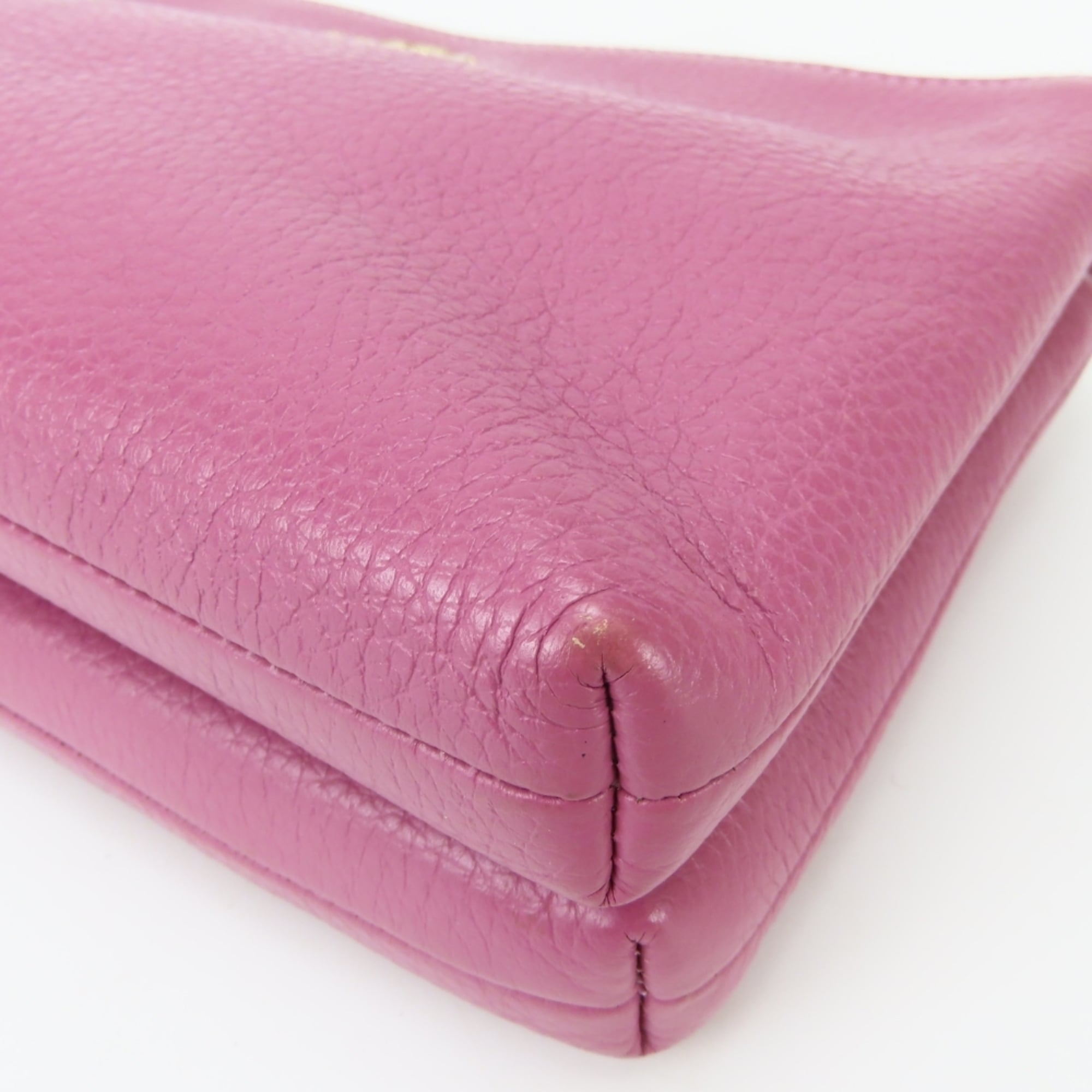 Coach Pink Purple Leather Shoulder Bag (Pre-Owned)