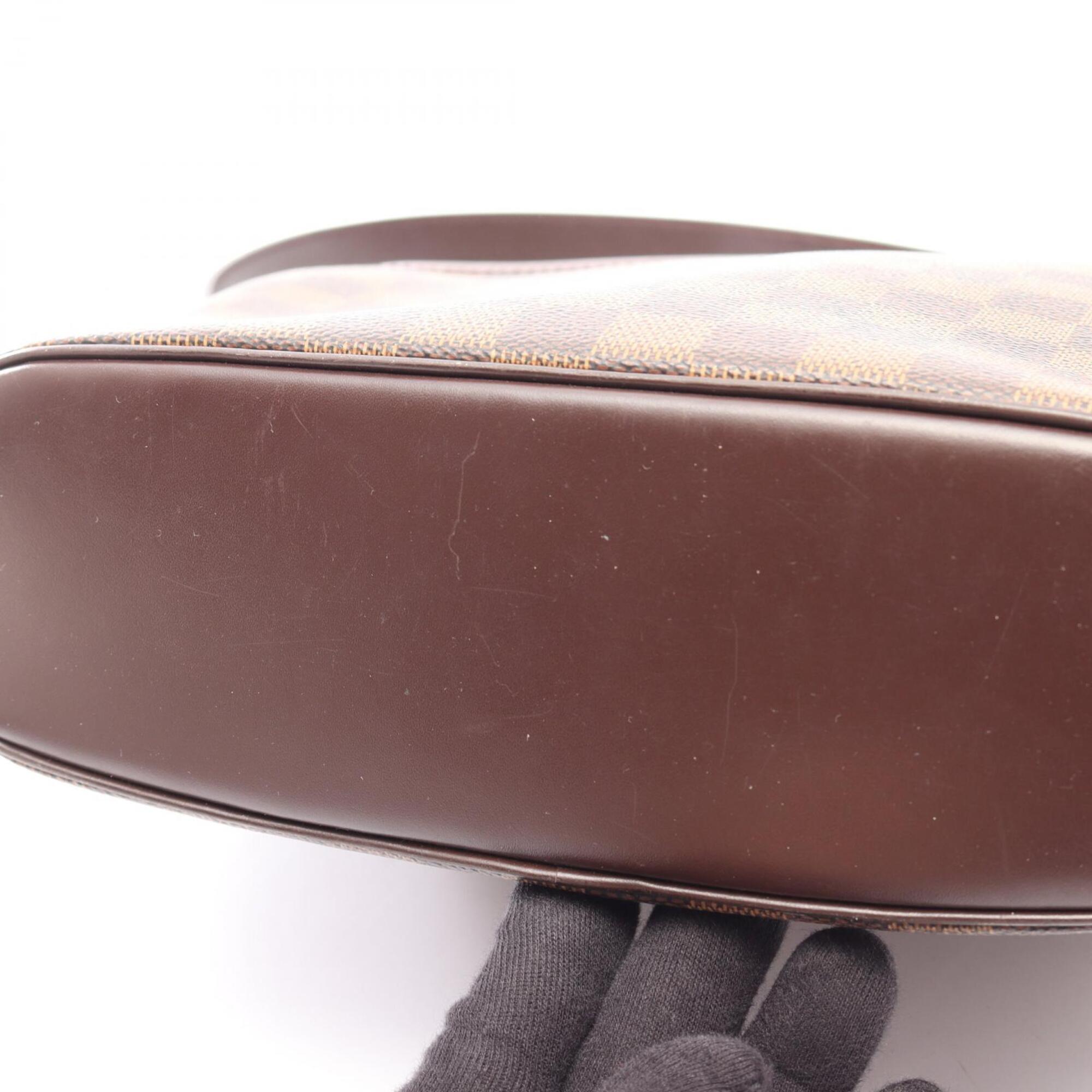 Louis Vuitton Brown Ebene Coated Canvas Leather Damier Canvas Handbag Shoulder Bag (Pre-Owned)
