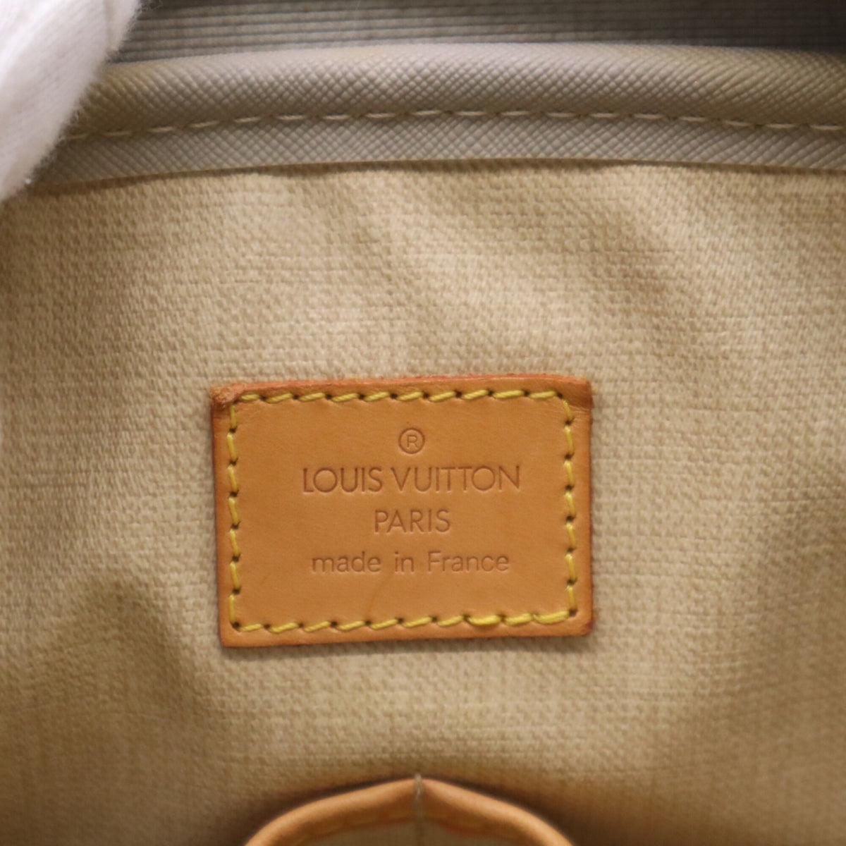 Louis Vuitton Monogram Beige Brown Coated Canvas Leather Handbag (Pre-Owned)