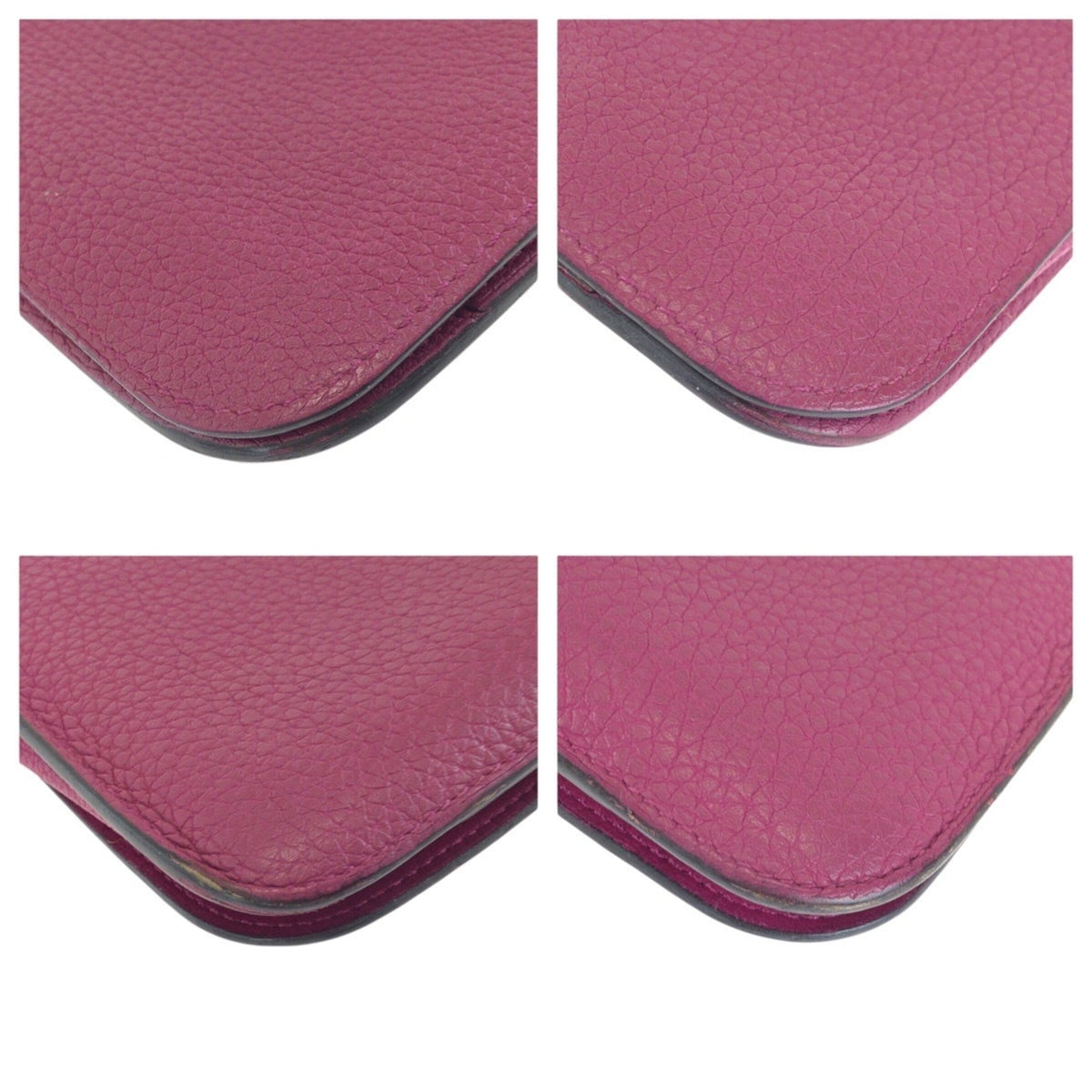 Hermes Pink Rose Purple Togo Leather Long Wallet (Bi-Fold) (Pre-Owned)