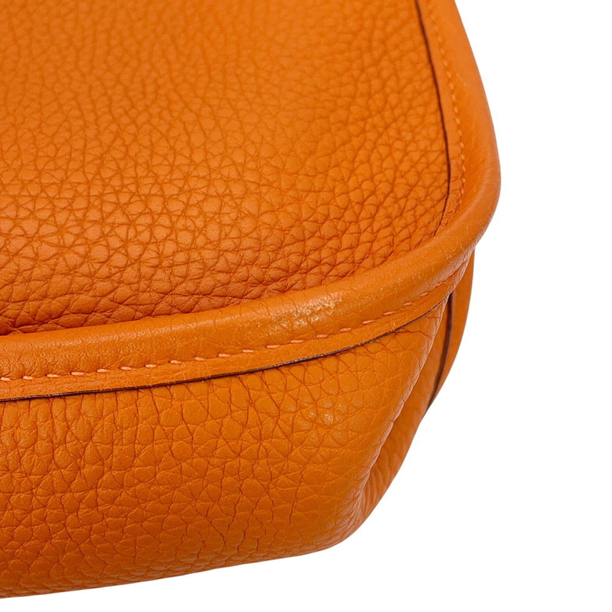 Hermes Evelyne Orange Taurillon Clemence Leather Handbag Shoulder Bag (Pre-Owned)