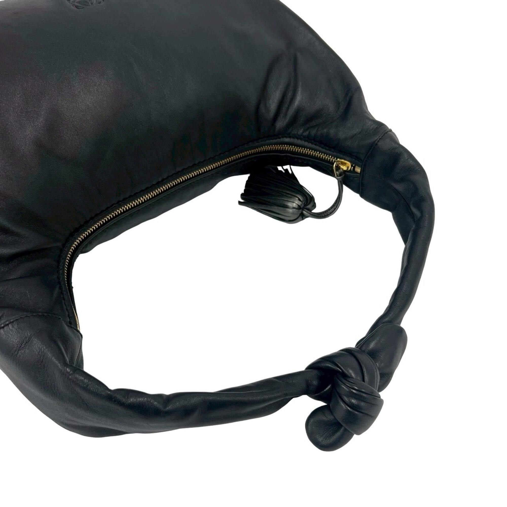Loewe Black Leather Shoulder Bag Tote Bag (Pre-Owned)