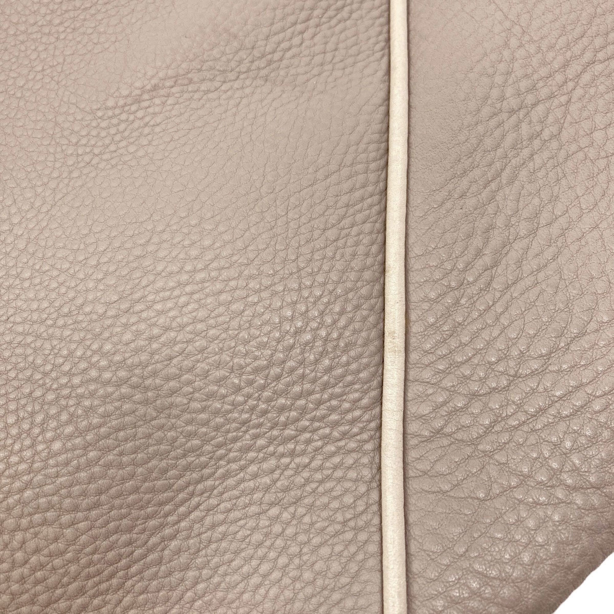 Miu Miu Gray Leather Tote Bag (Pre-Owned)