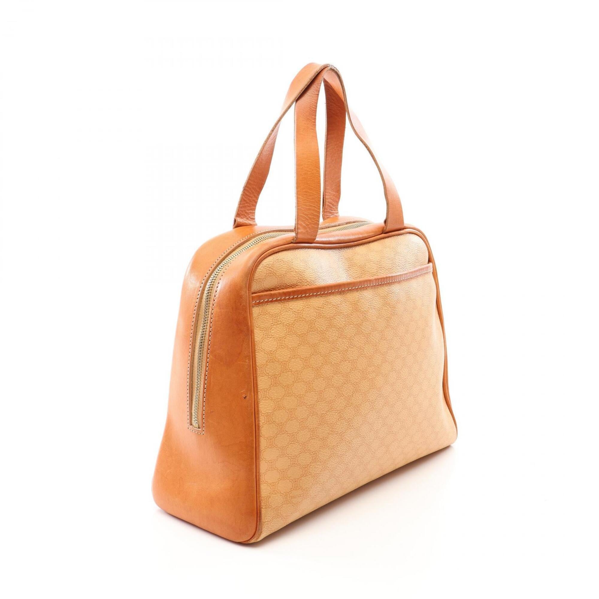 Celine Beige Coated Canvas Leather Handbag (Pre-Owned)