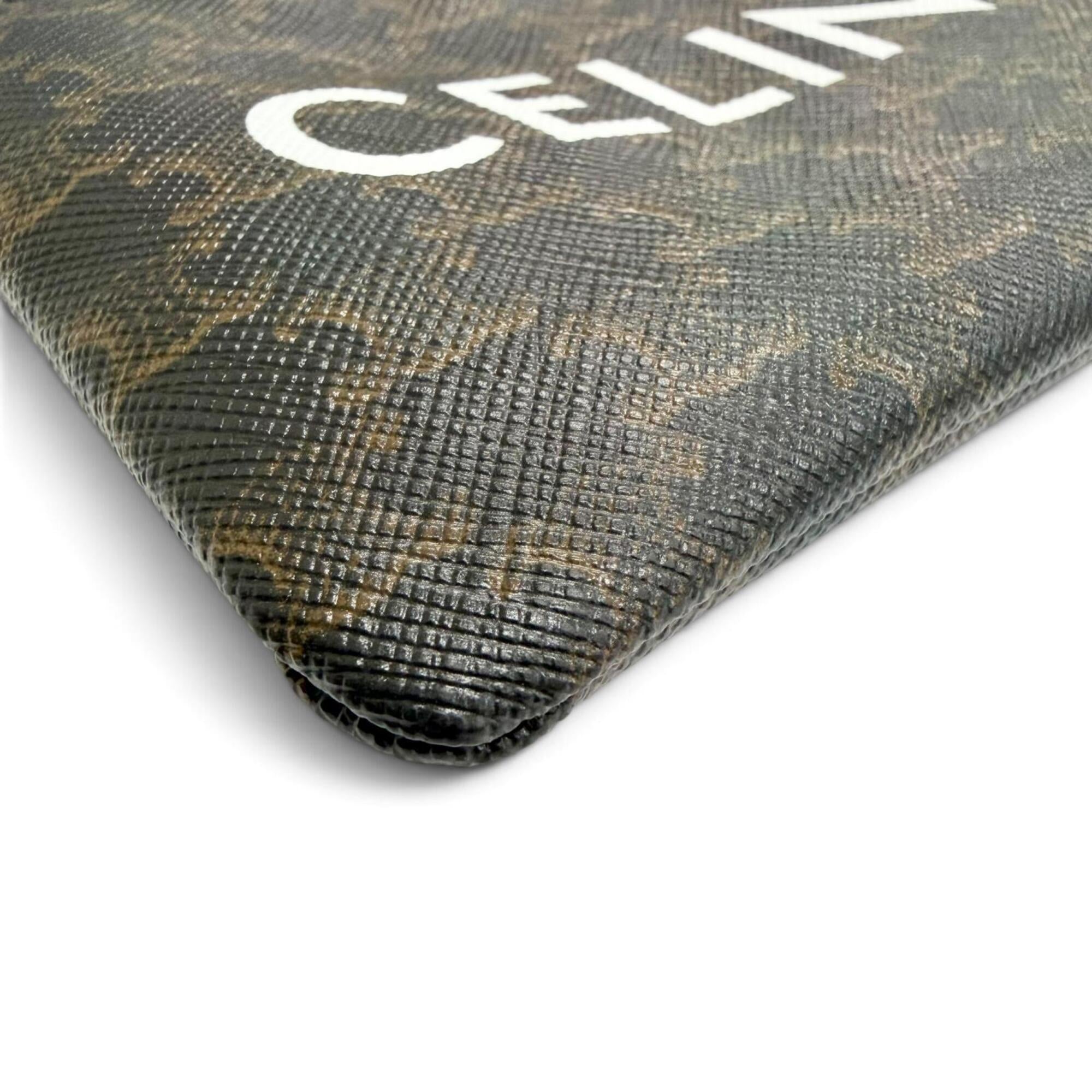 Celine Brown Canvas Coin Purse/Coin Case (Pre-Owned)