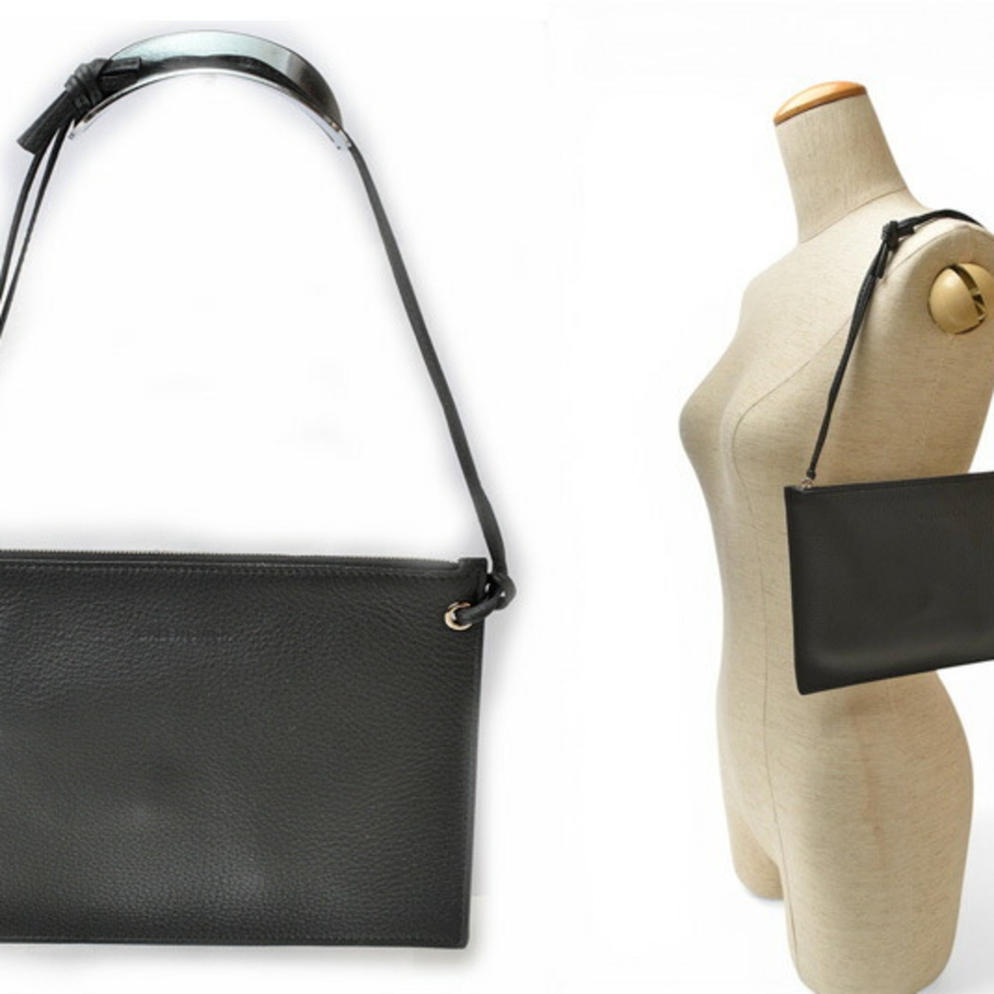 Balenciaga Black Leather Pouch (Pre-Owned)