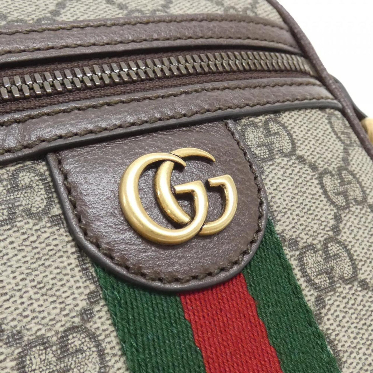 Gucci Ophidia Beige Brown Gg Supreme Canvas Shoulder Bag (Pre-Owned)