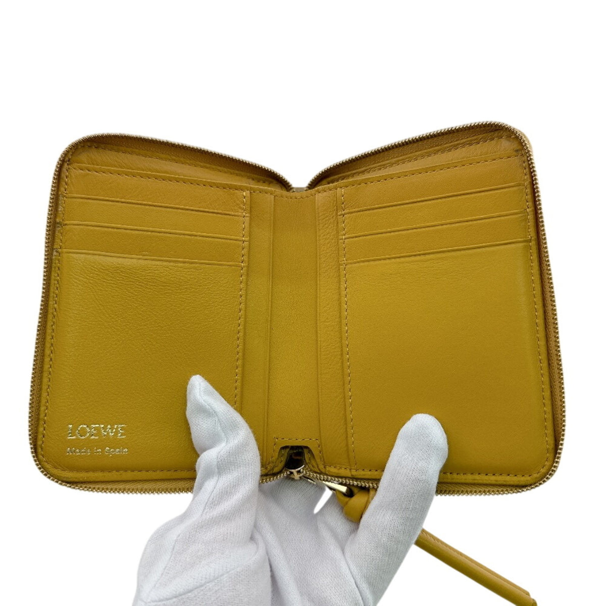 Loewe Yellow Leather Wallet (Bi-Fold) (Pre-Owned)