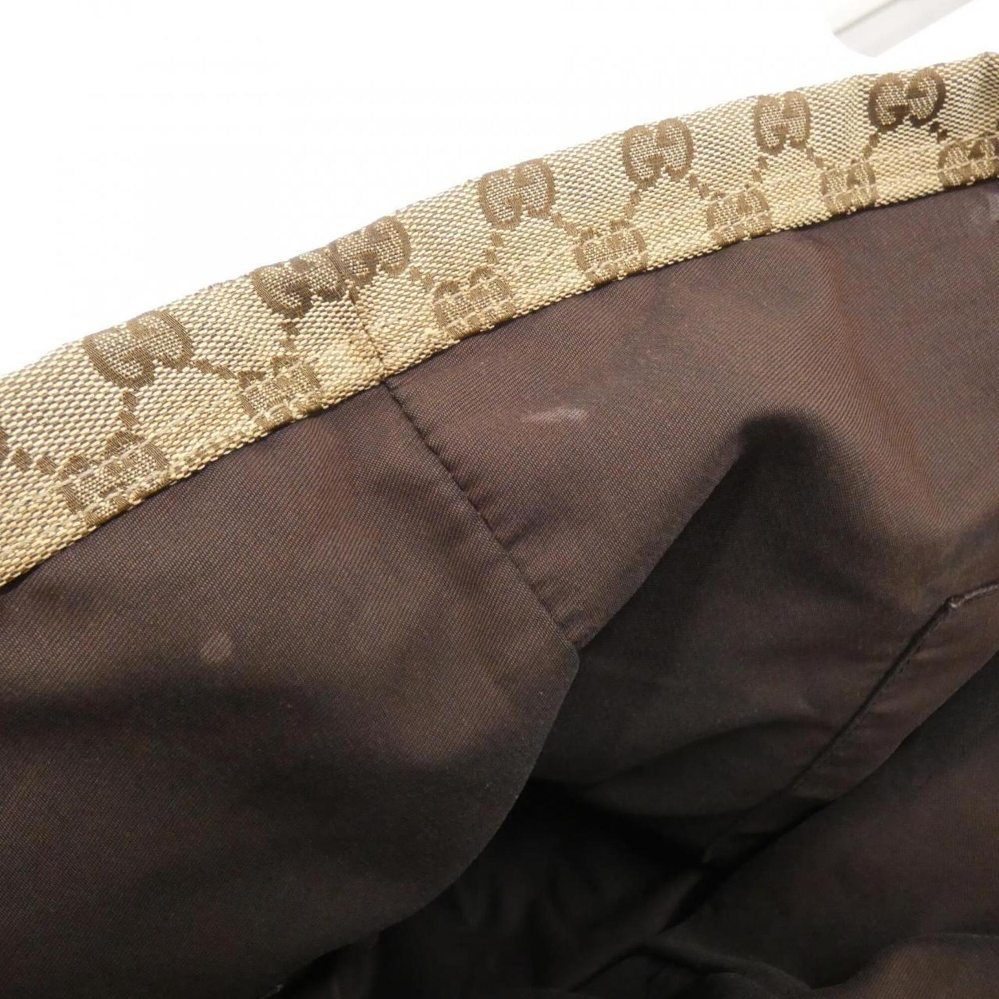 Gucci Beige Brown Gg Canvas Handbag (Pre-Owned)
