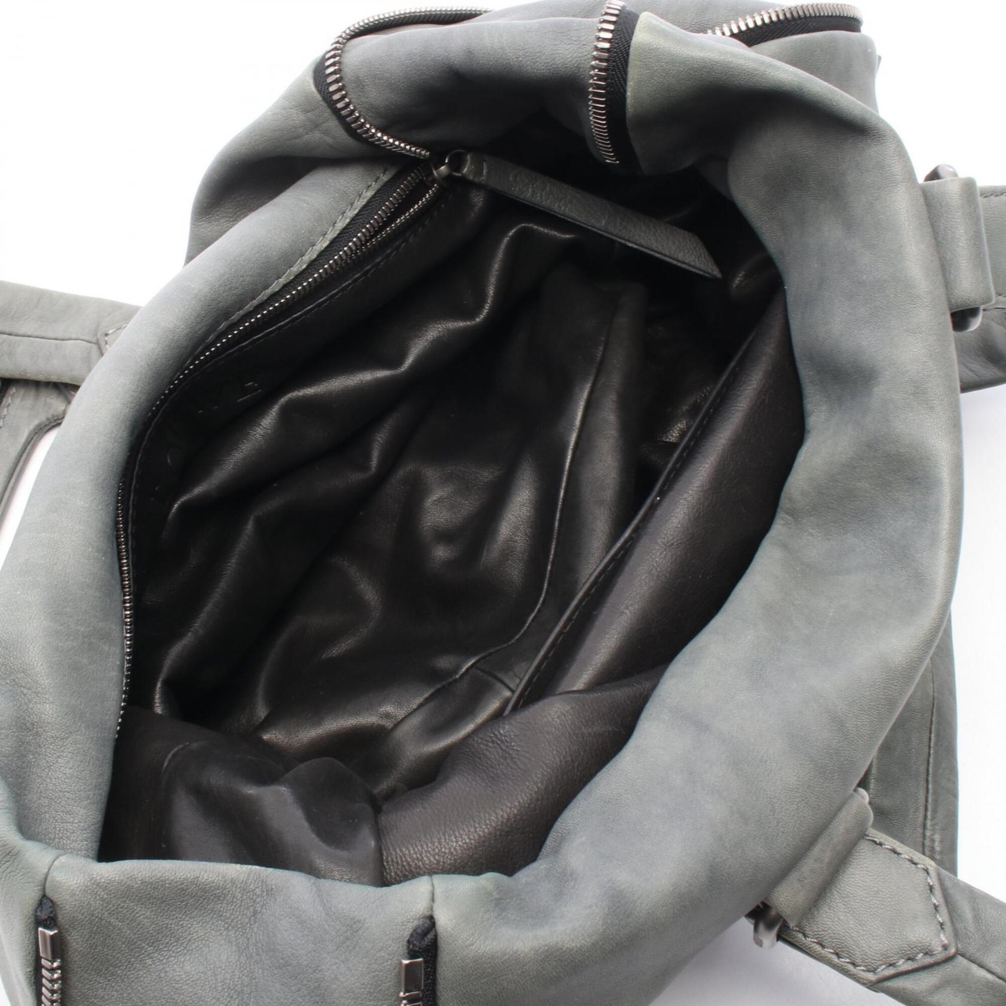 Loewe Gray Leather Handbag Tote Bag (Pre-Owned)