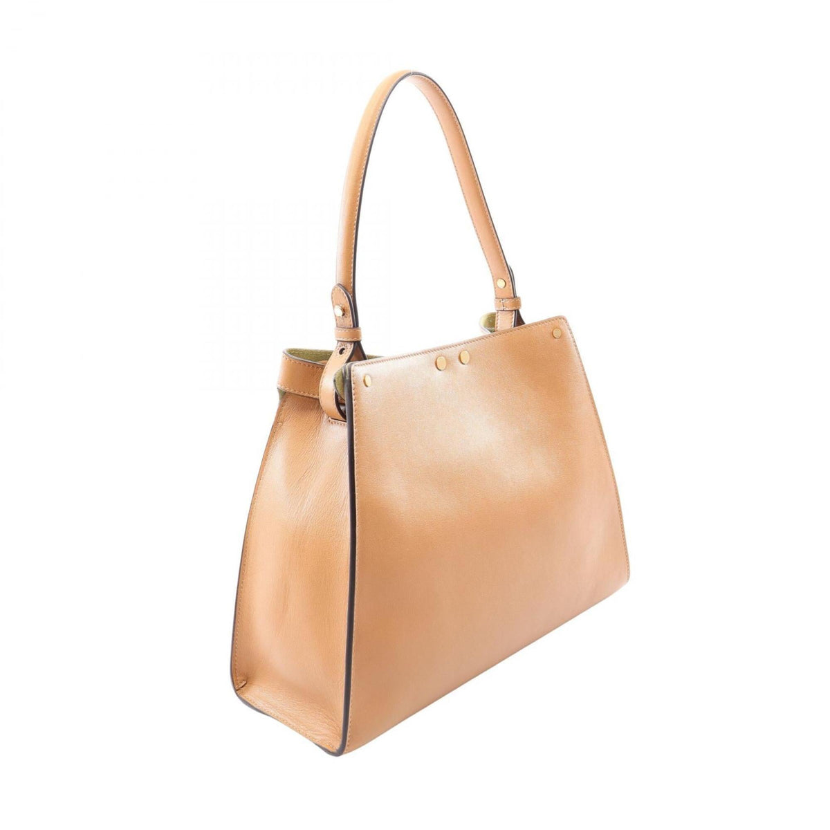 Fendi Brown Leather Handbag Shoulder Bag (Pre-Owned)