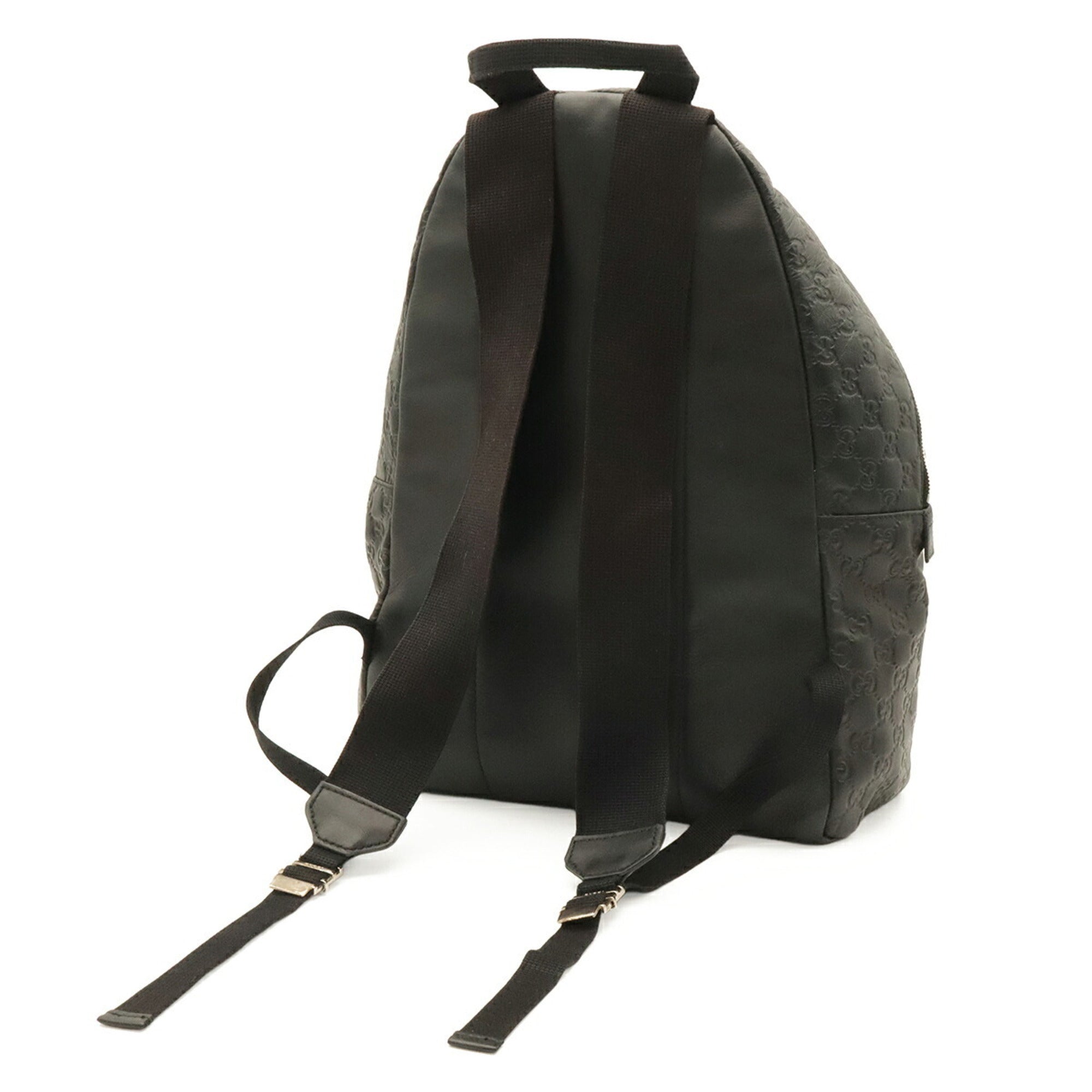 Gucci Black Rubber Leather Backpack (Pre-Owned)