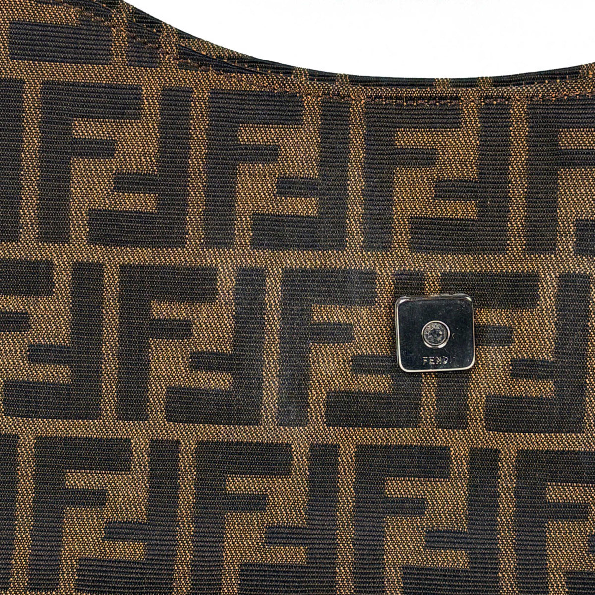 Fendi Brown Canvas Leather Shoulder Bag (Pre-Owned)