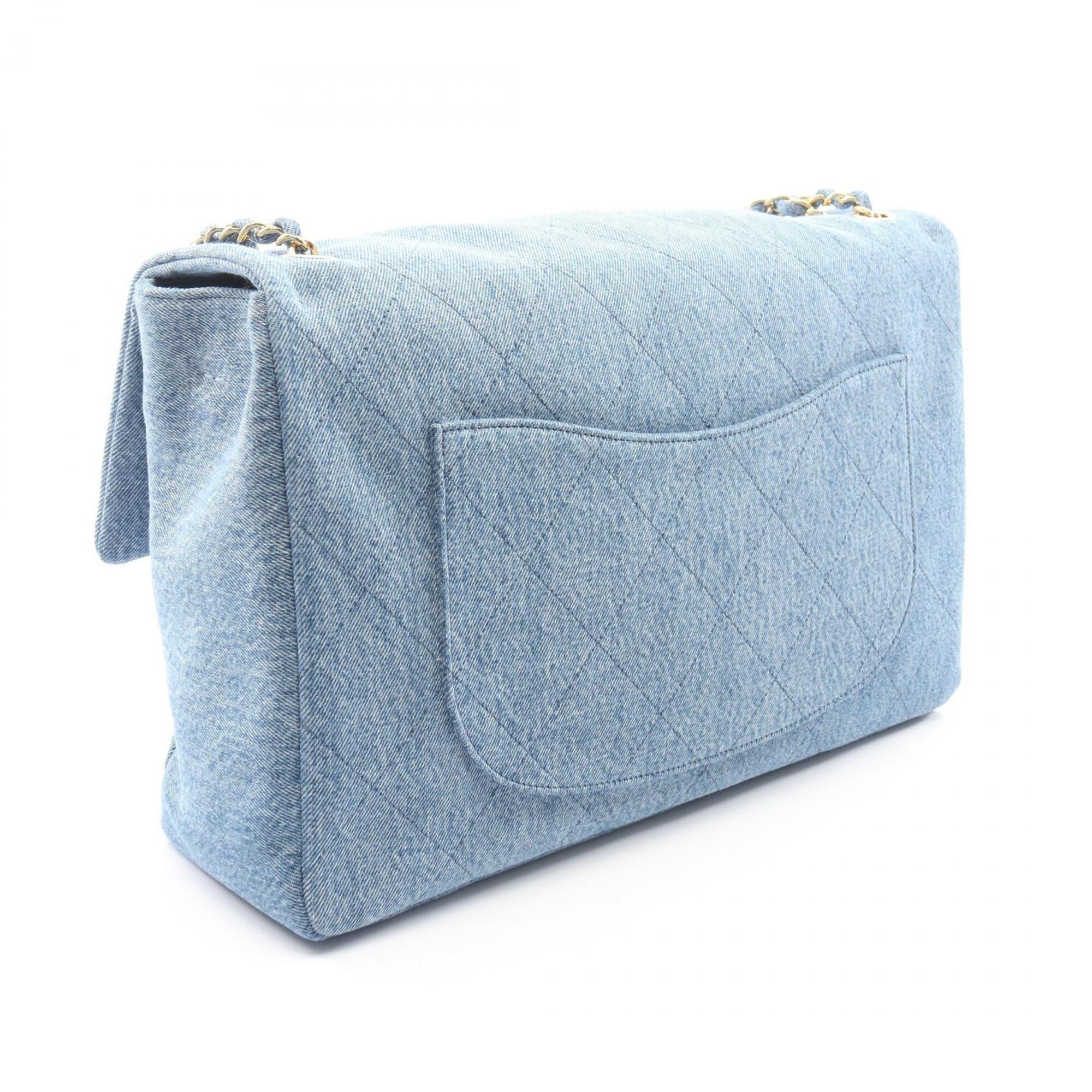 Chanel Blue Denim Handbag Shoulder Bag (Pre-Owned)