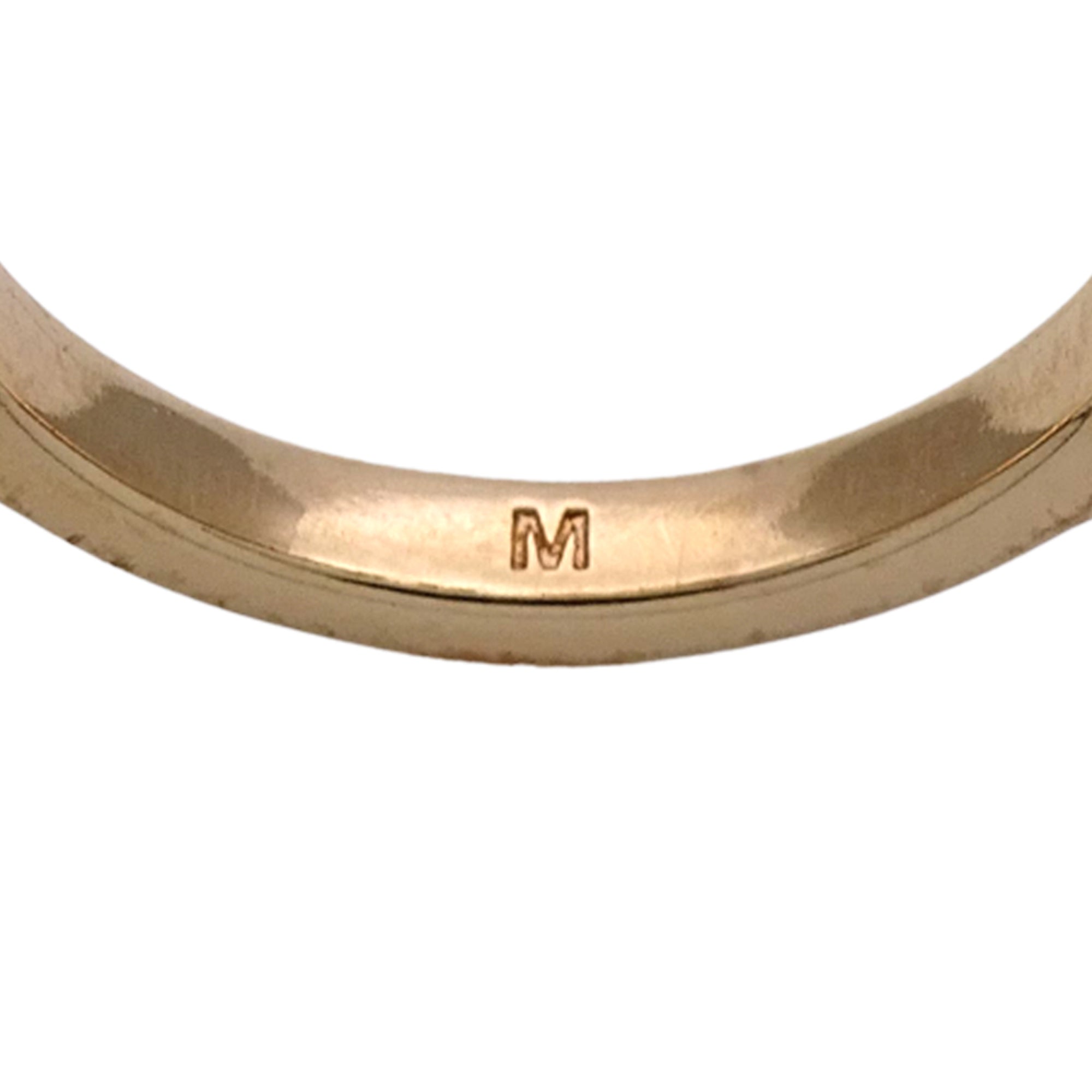 Christian Dior Gold Pink Metal Band Ring (Pre-Owned)