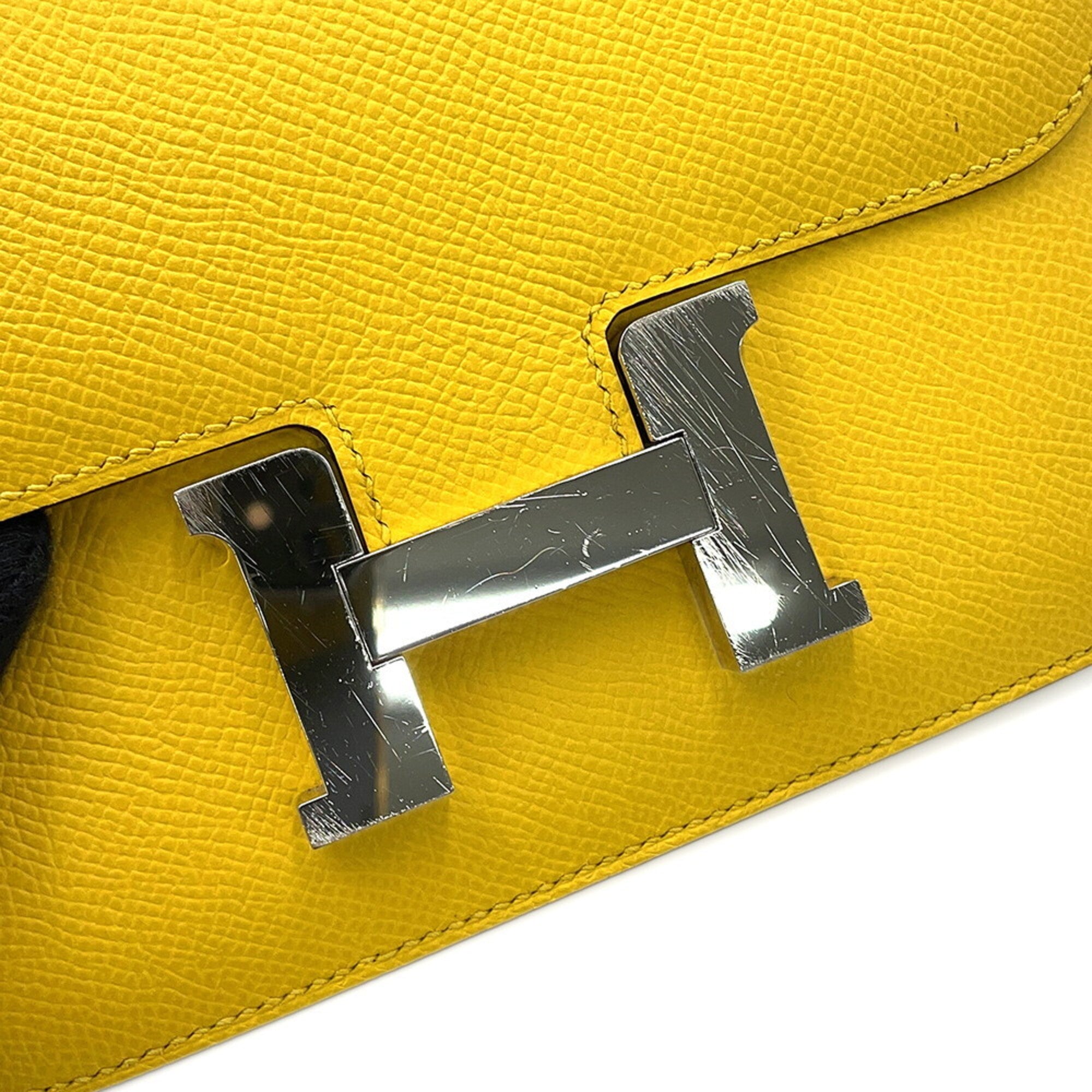 Hermes Yellow Epsom Leather Shoulder Bag (Pre-Owned)