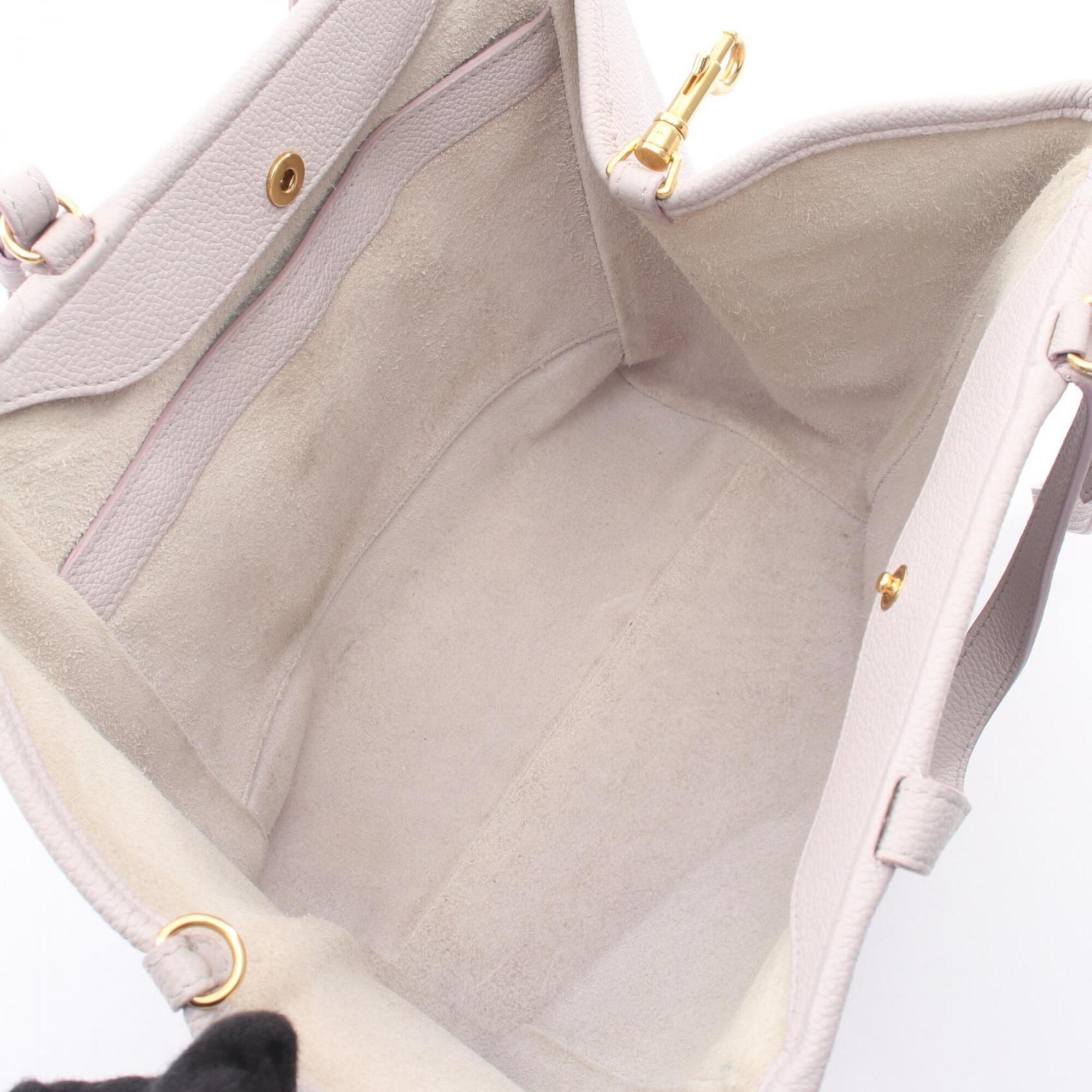 Celine Purple Leather Handbag Tote Bag (Pre-Owned)